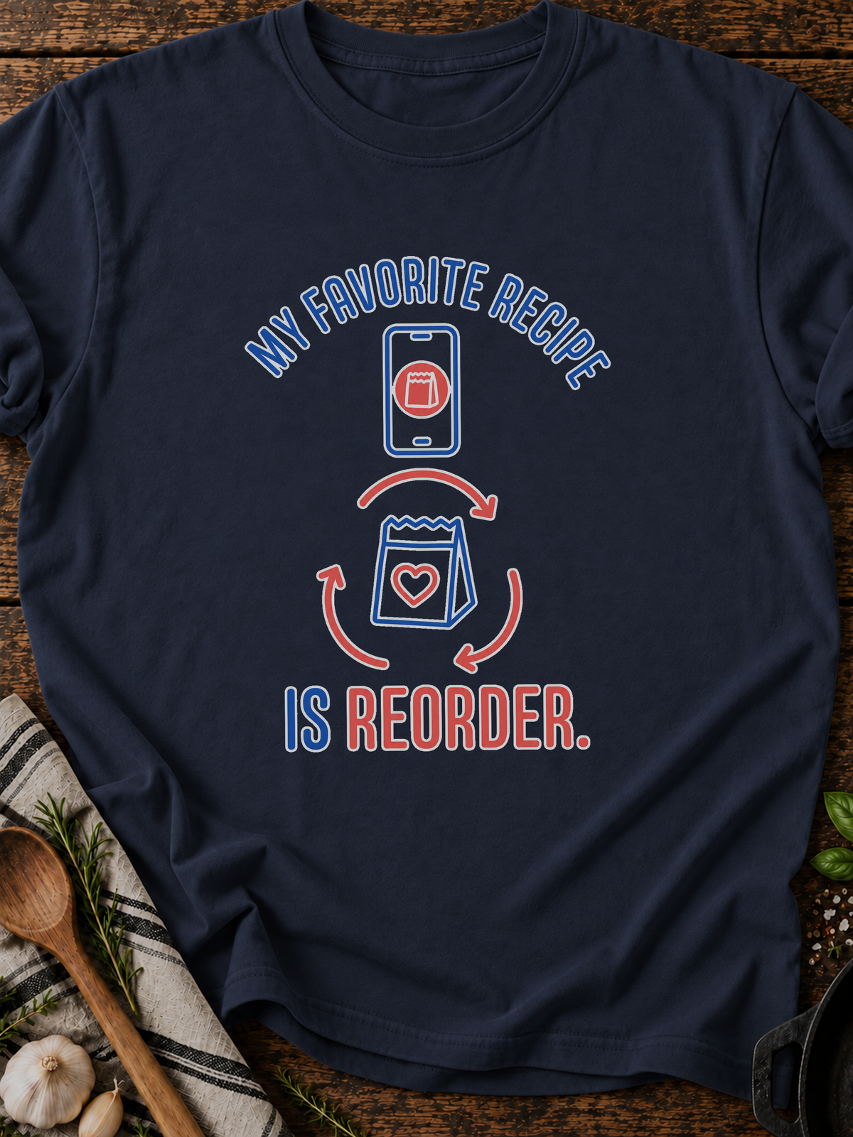Favorite Recipe T-Shirt - Navy