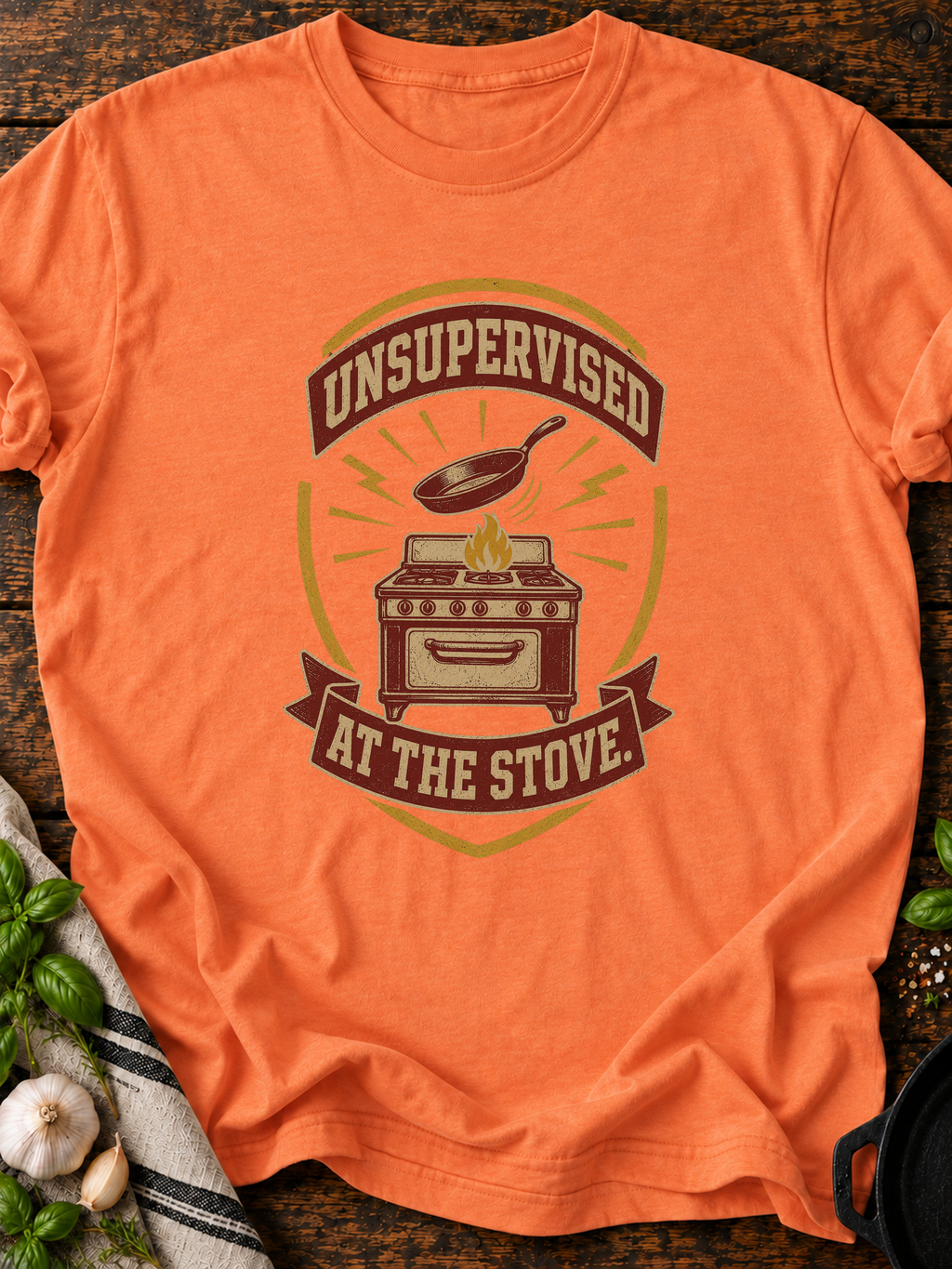 Unsupervised T-Shirt - Heather Orange