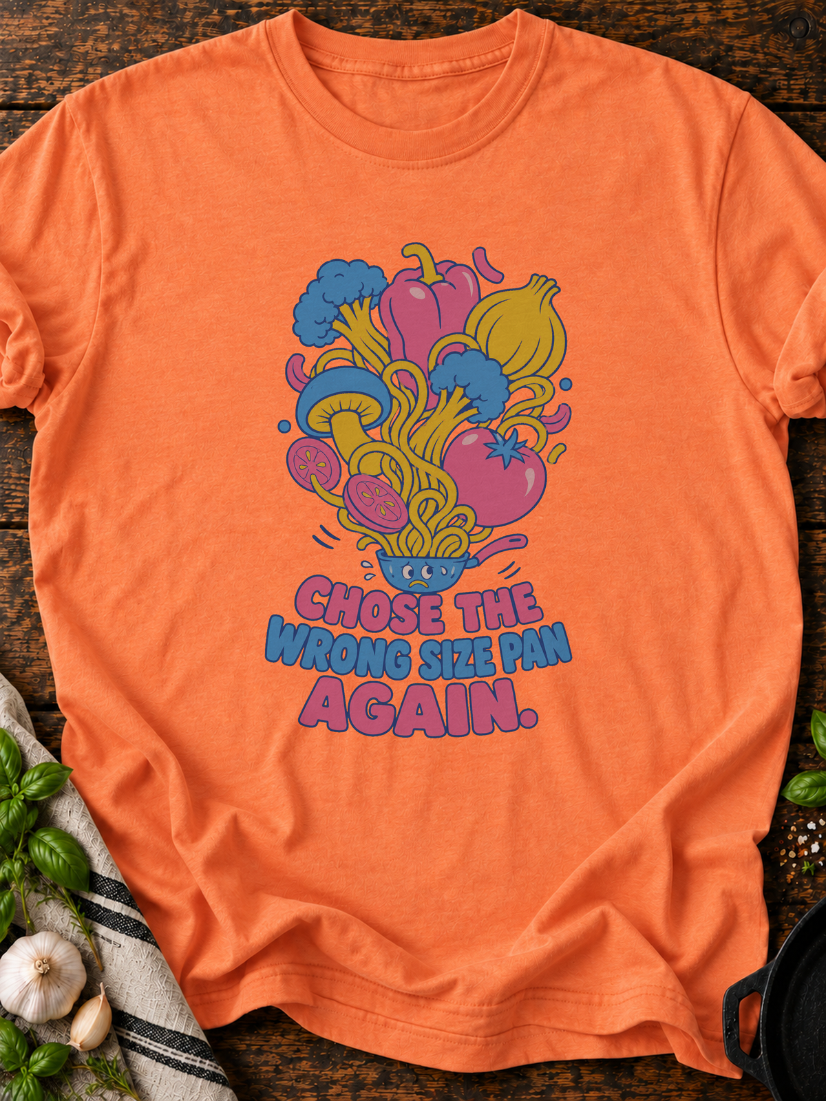 Wrong Pan T-Shirt - Heather Orange