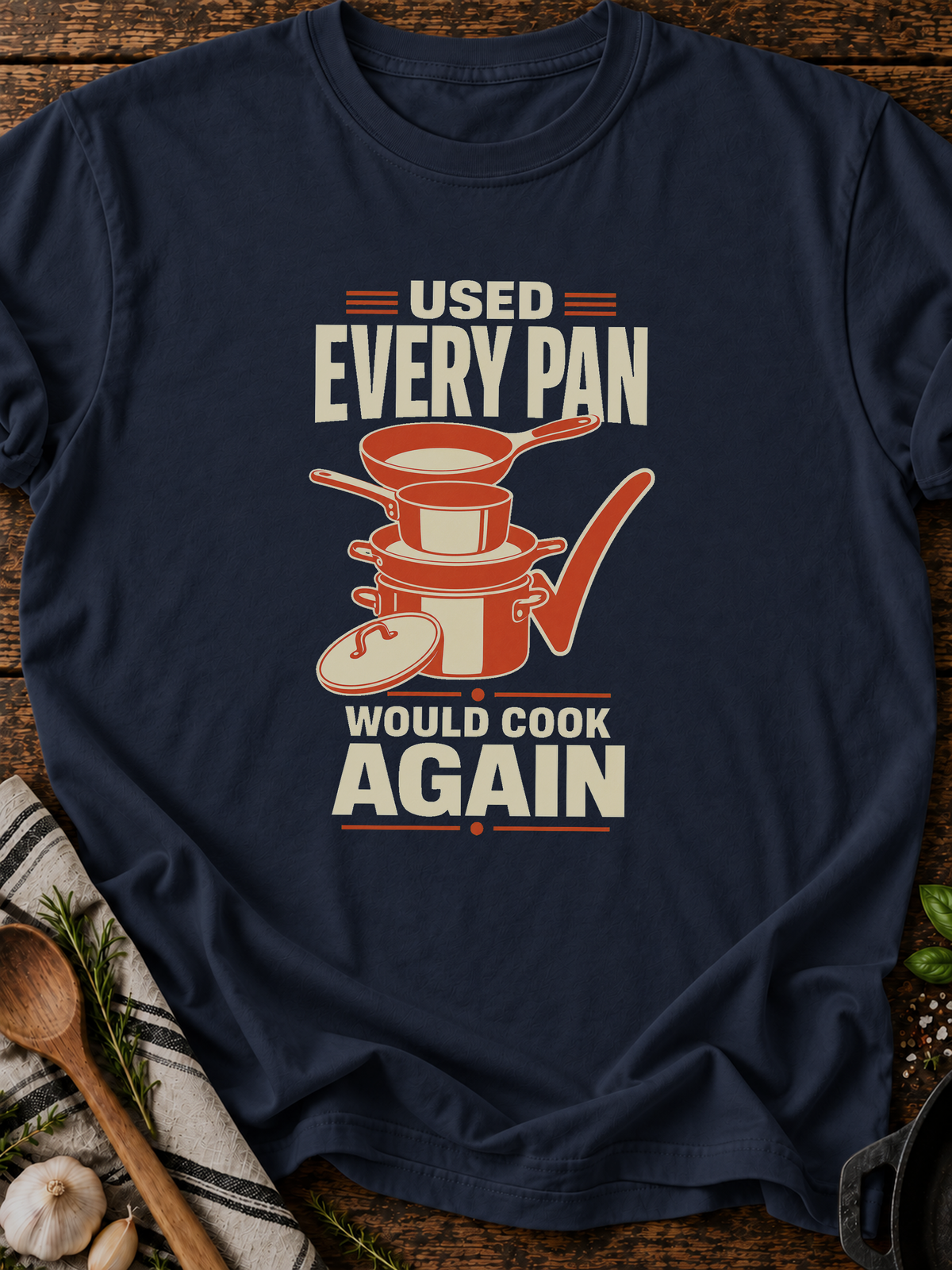 Used Every Pan T-Shirt - Navy
