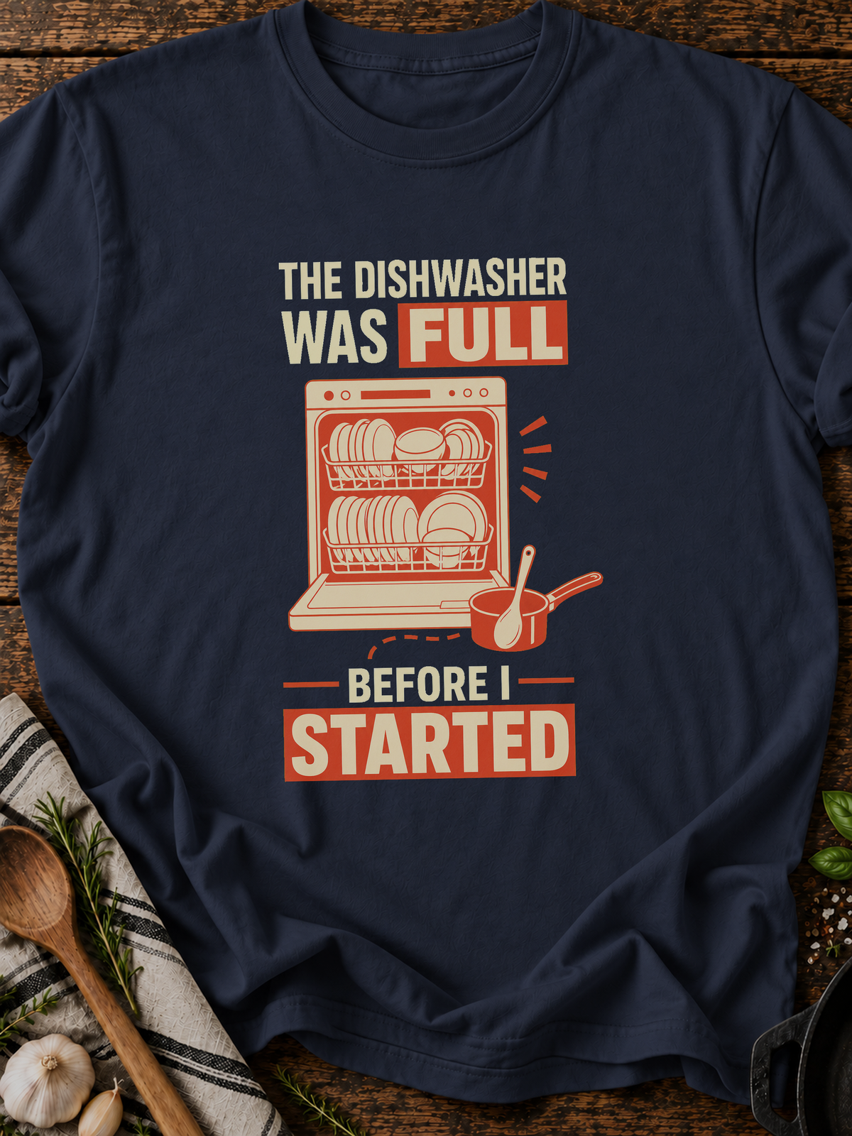 Dishwasher Full T-Shirt - Navy