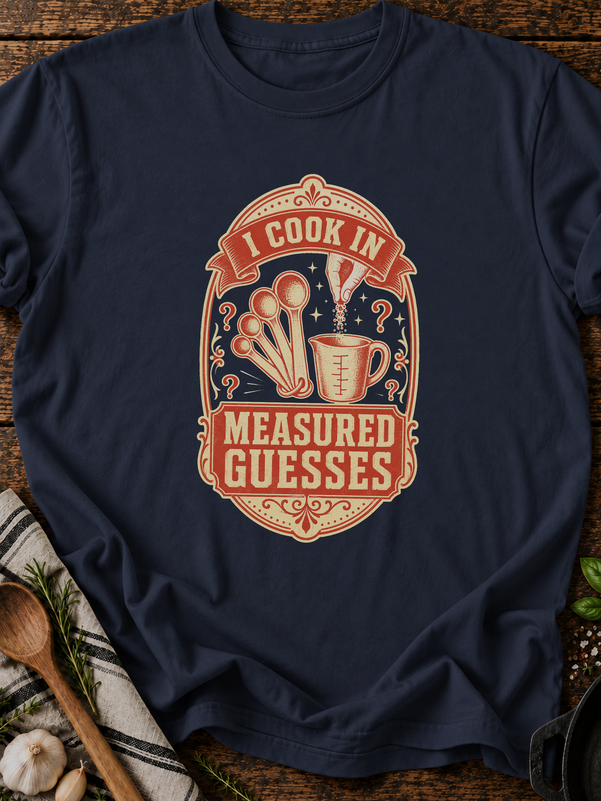 Measured Guesses T-Shirt - Navy