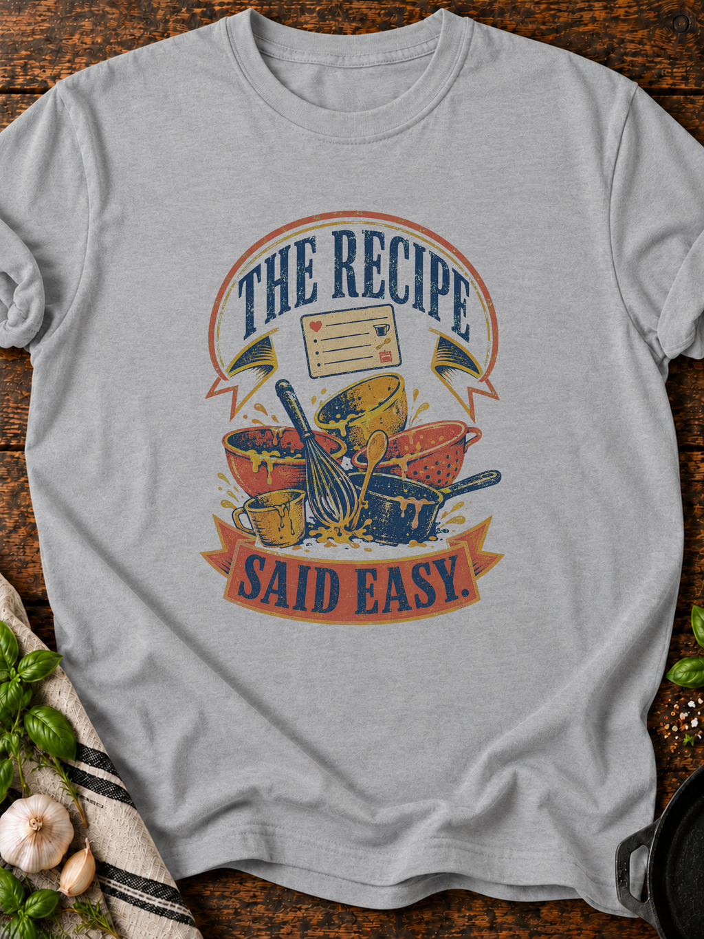 Recipe Easy T-Shirt - Sport Grey