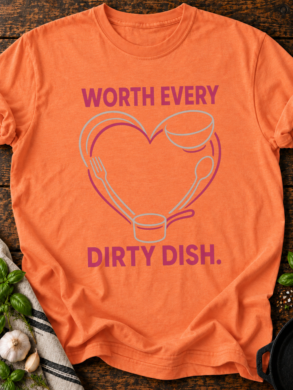 Worth Dirty Heart T-Shirt - Heather Orange