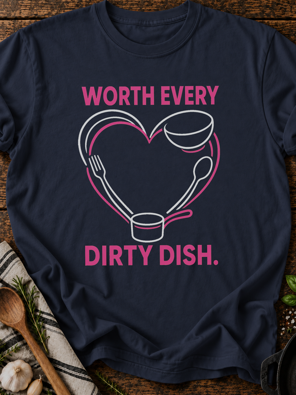 Worth Dirty Heart T-Shirt - Navy