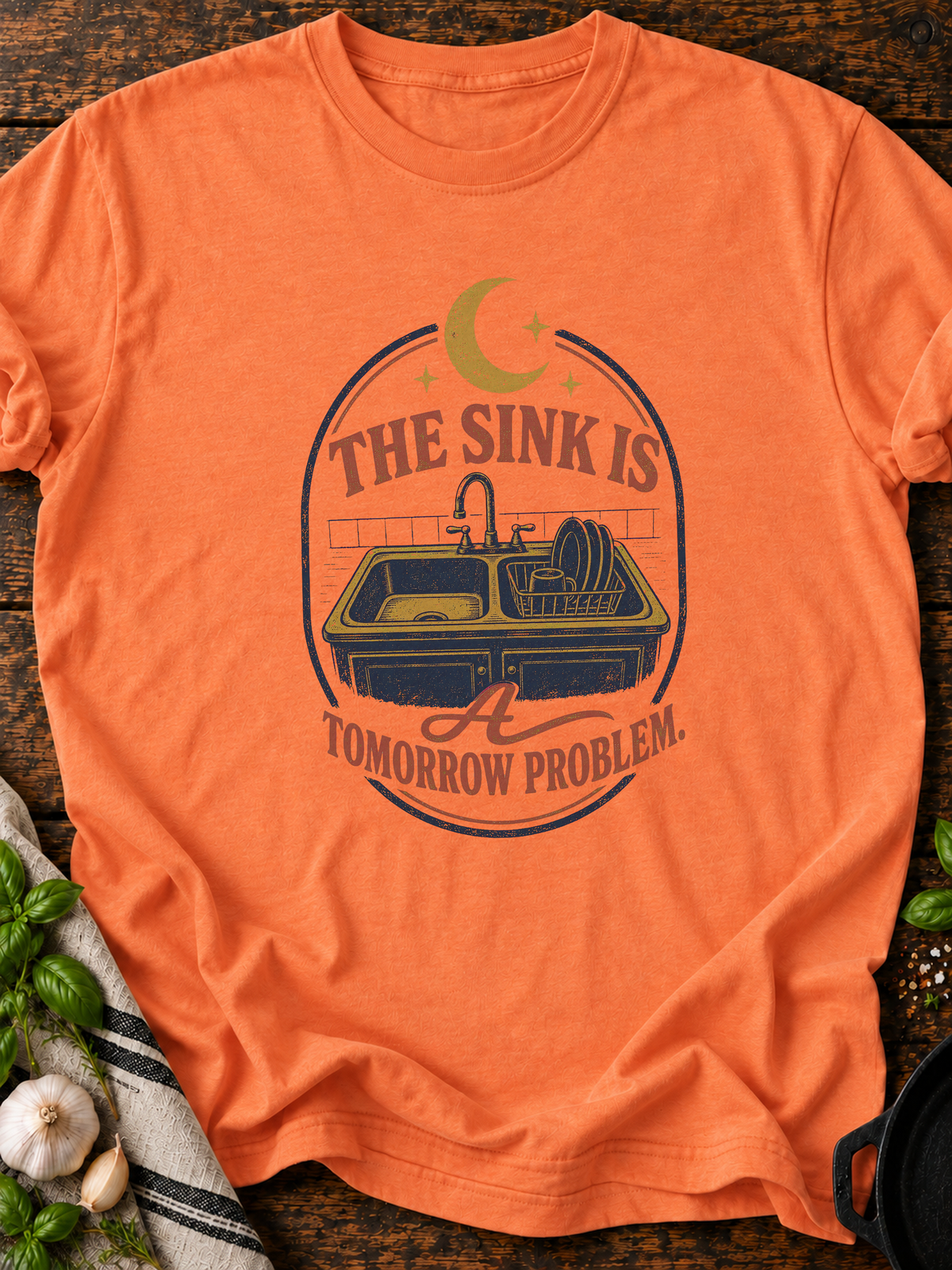 Sink Tomorrow T-Shirt - Heather Orange