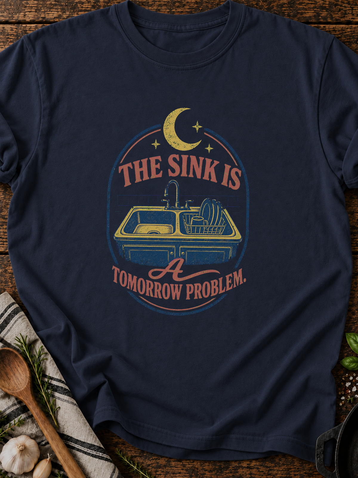 Sink Tomorrow T-Shirt - Navy