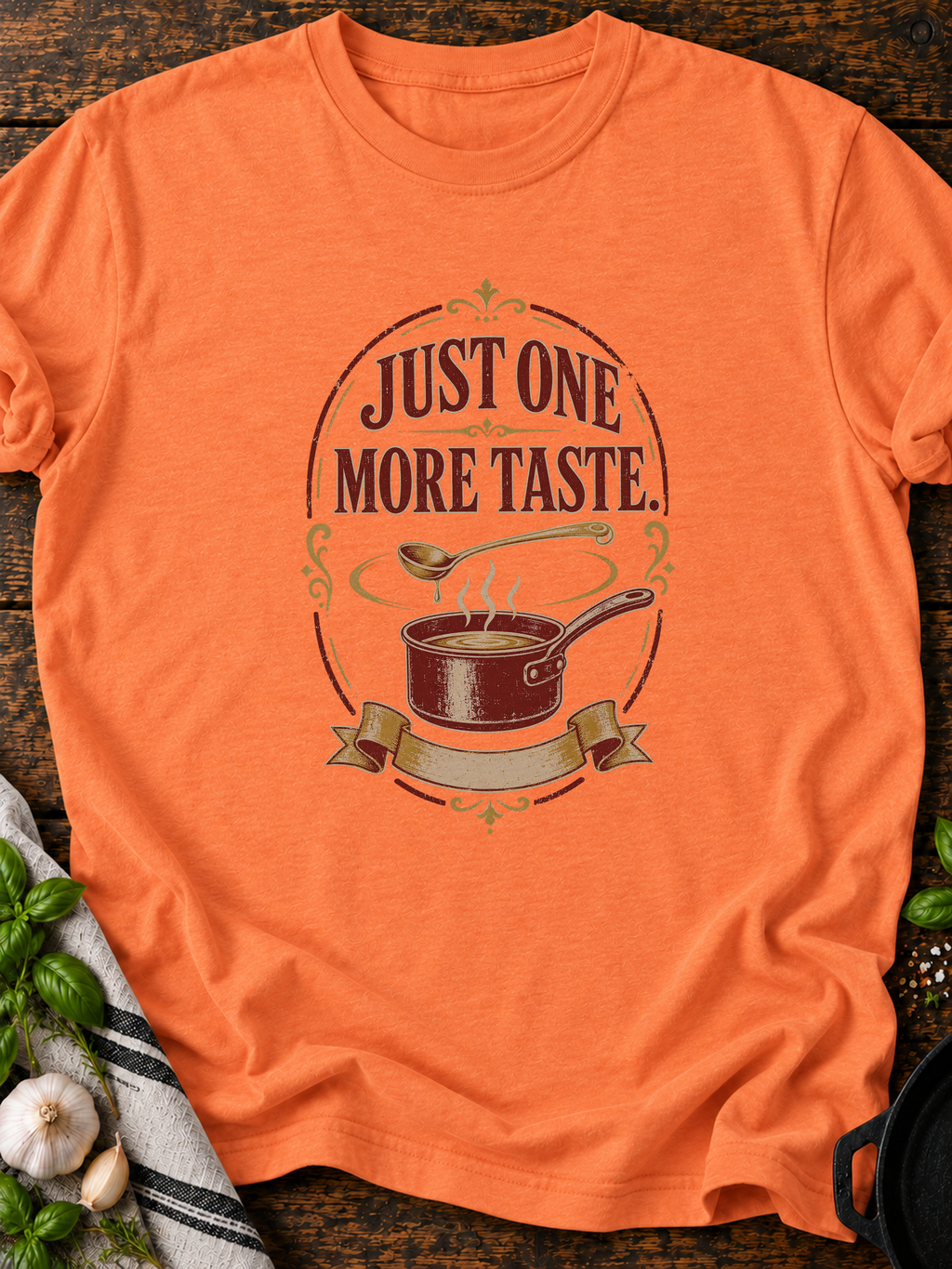 One More Taste T-Shirt - Heather Orange