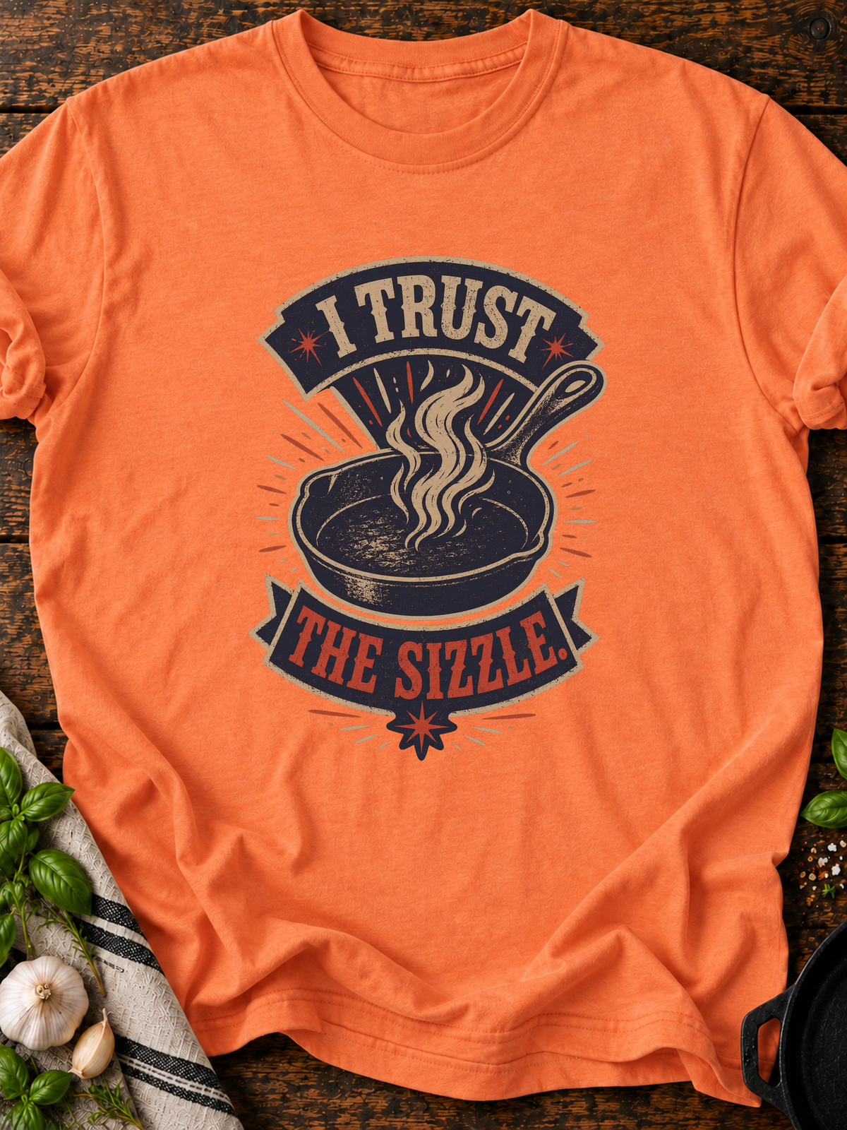 Trust Sizzle T-Shirt - Heather Orange