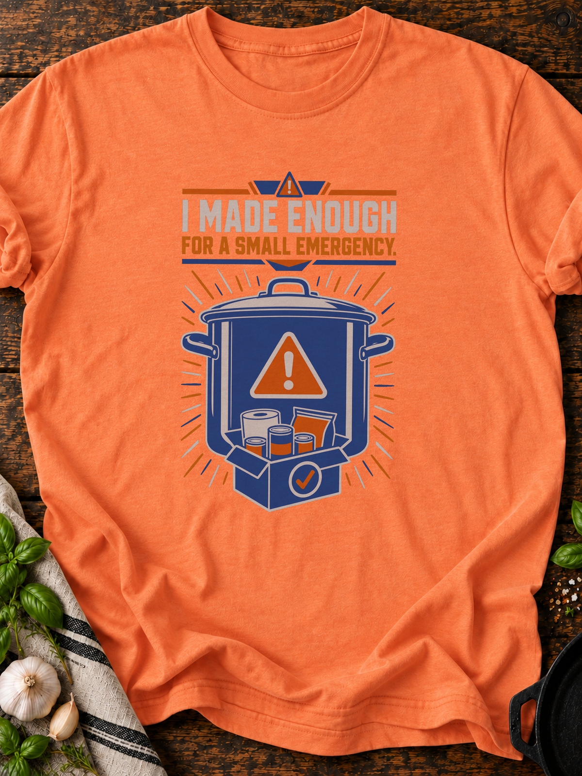 Small Emergency T-Shirt - Heather Orange