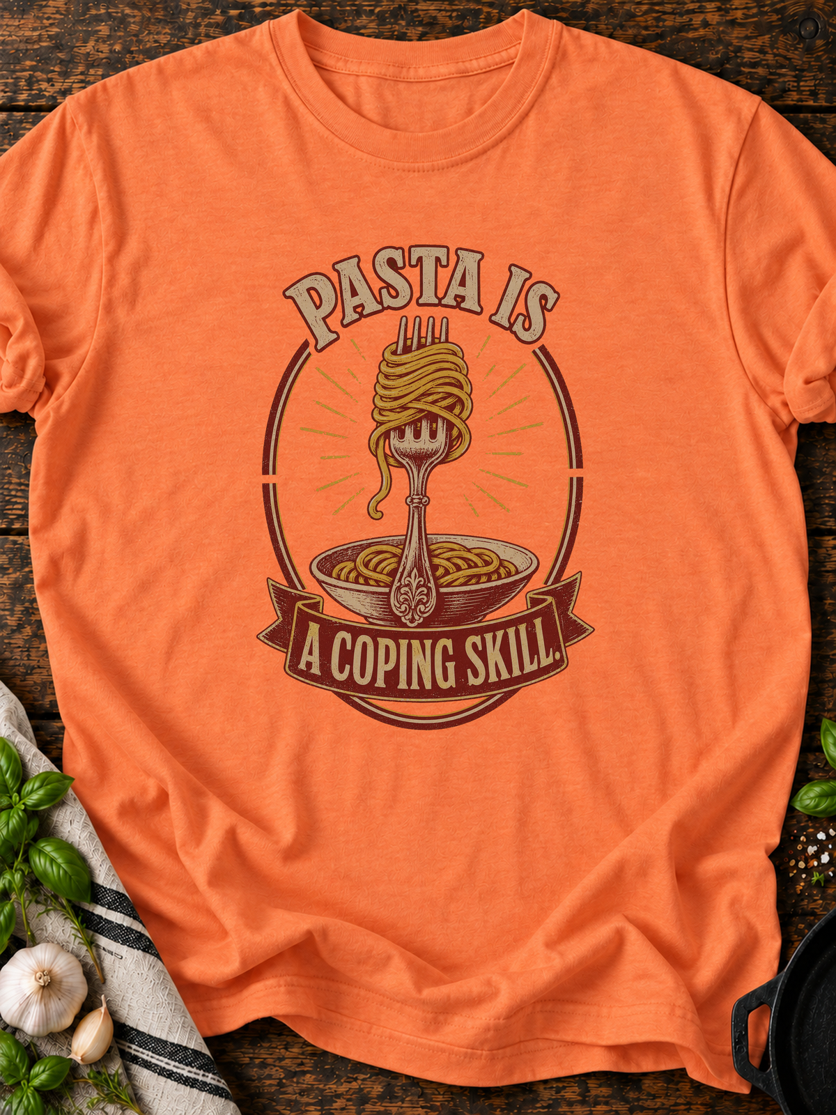 Pasta Coping T-Shirt - Heather Orange