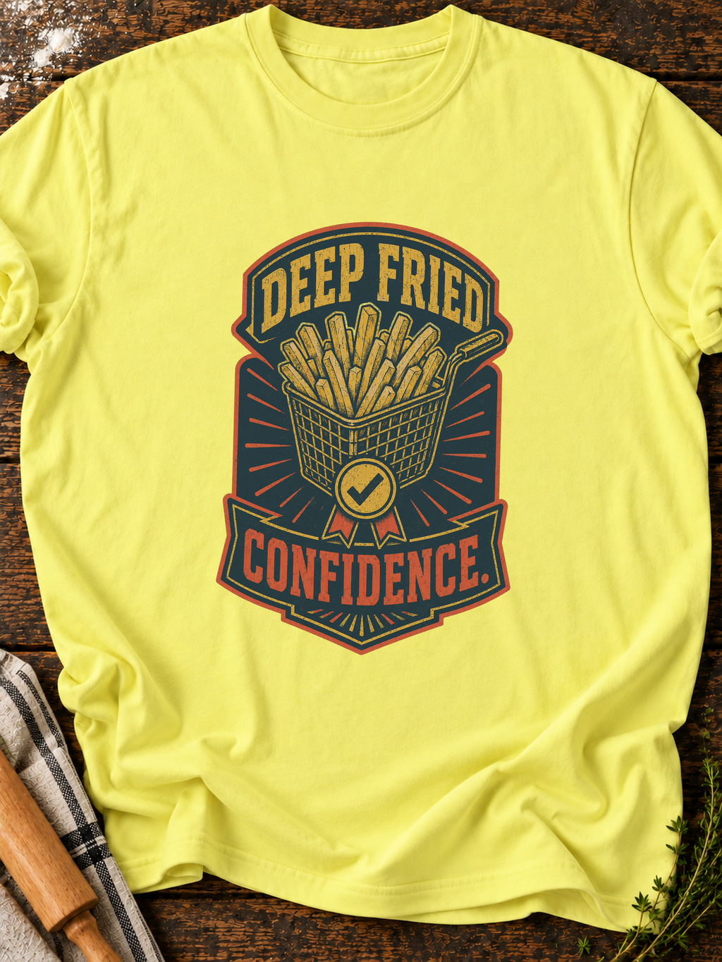 Deep Fried Confidence T-Shirt - Cornsilk