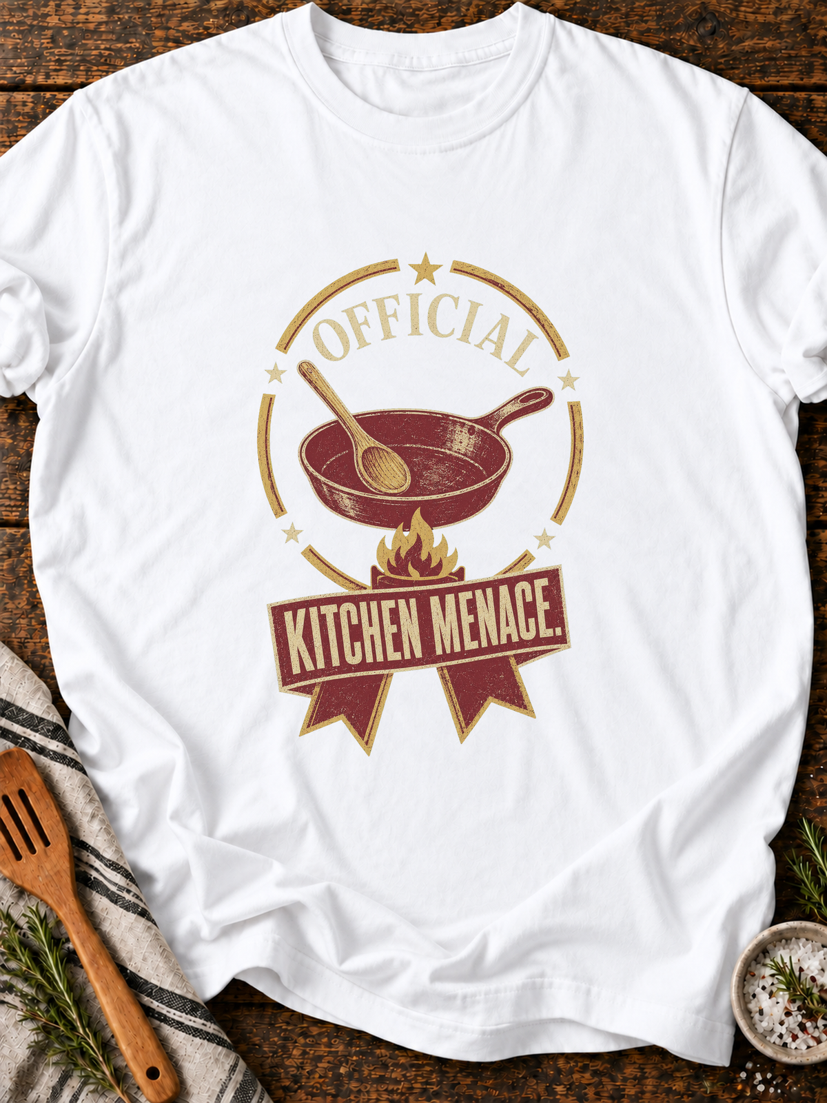 Kitchen Menace T-Shirt - White