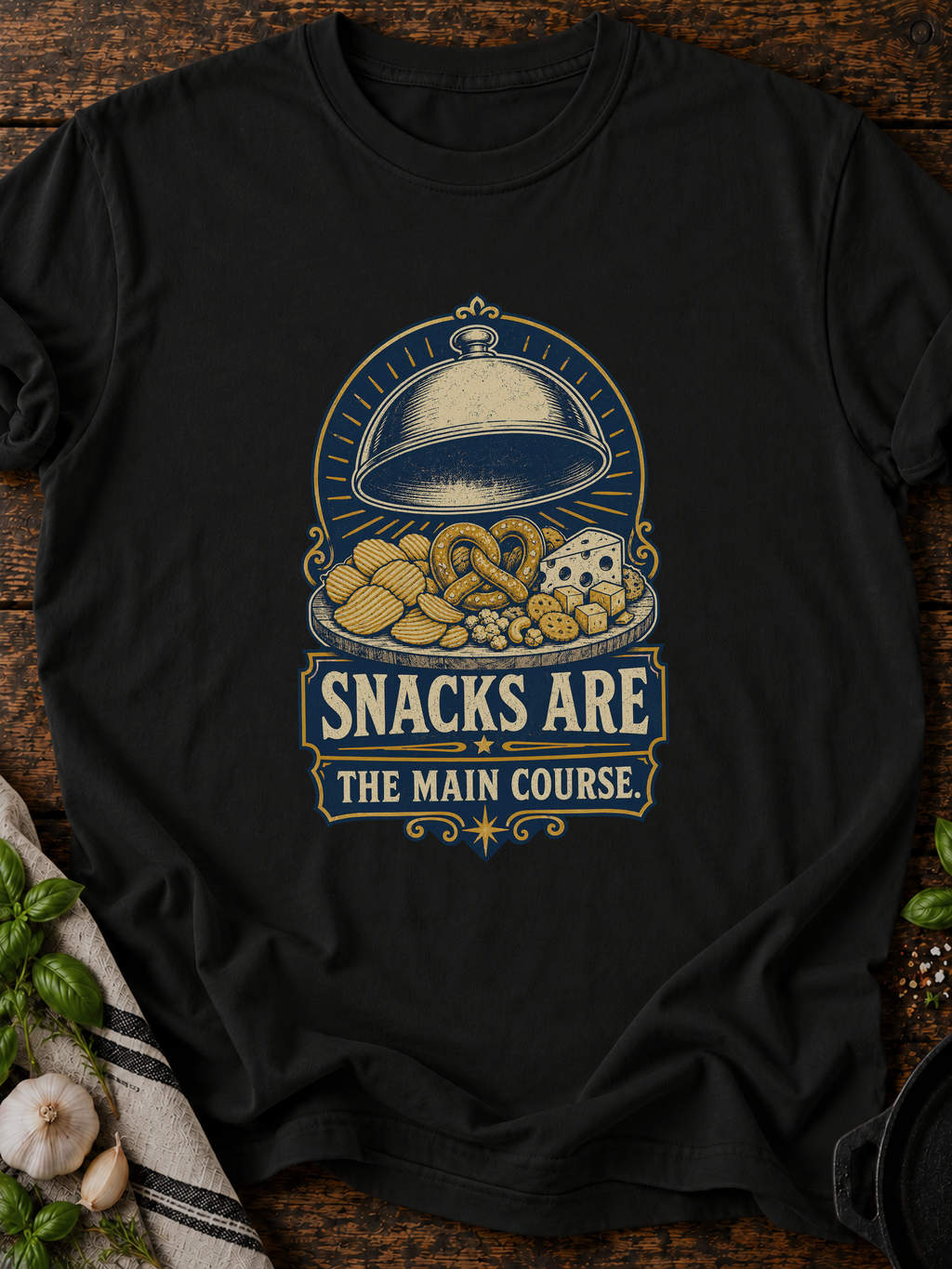 Snacks Main Course T-Shirt - Black