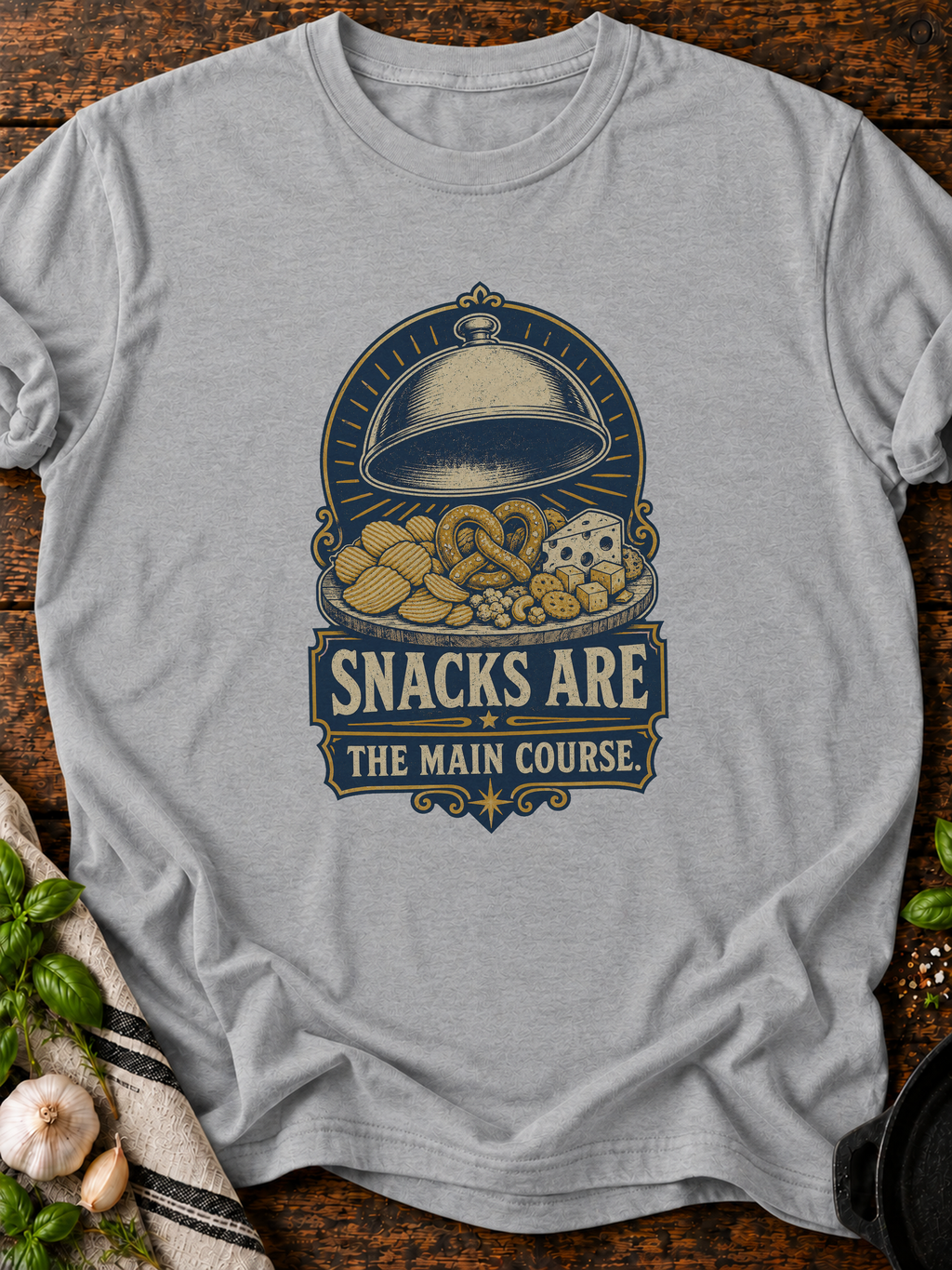 Snacks Main Course T-Shirt - Sport Grey