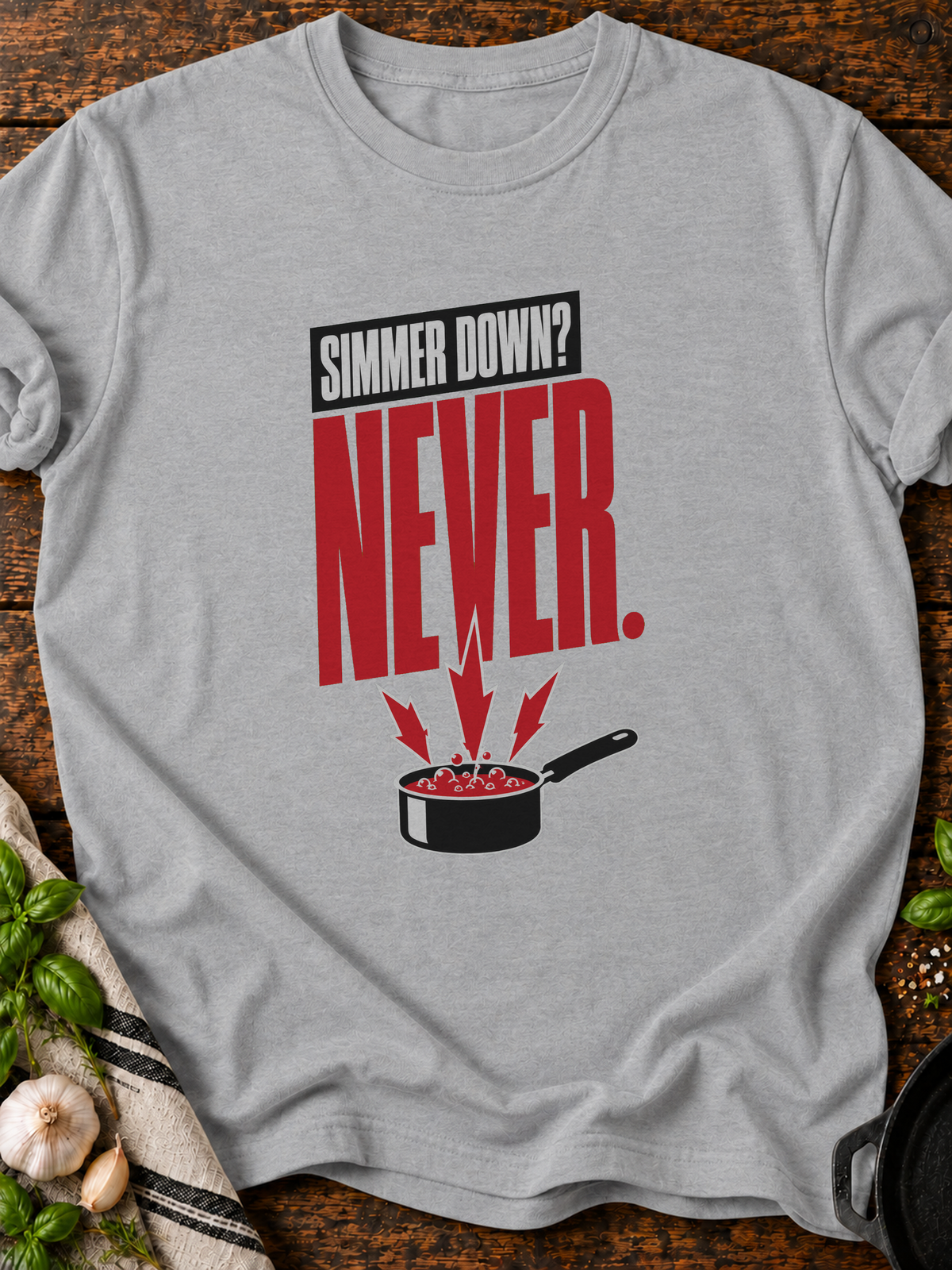 Simmer Never T-Shirt - Sport Grey