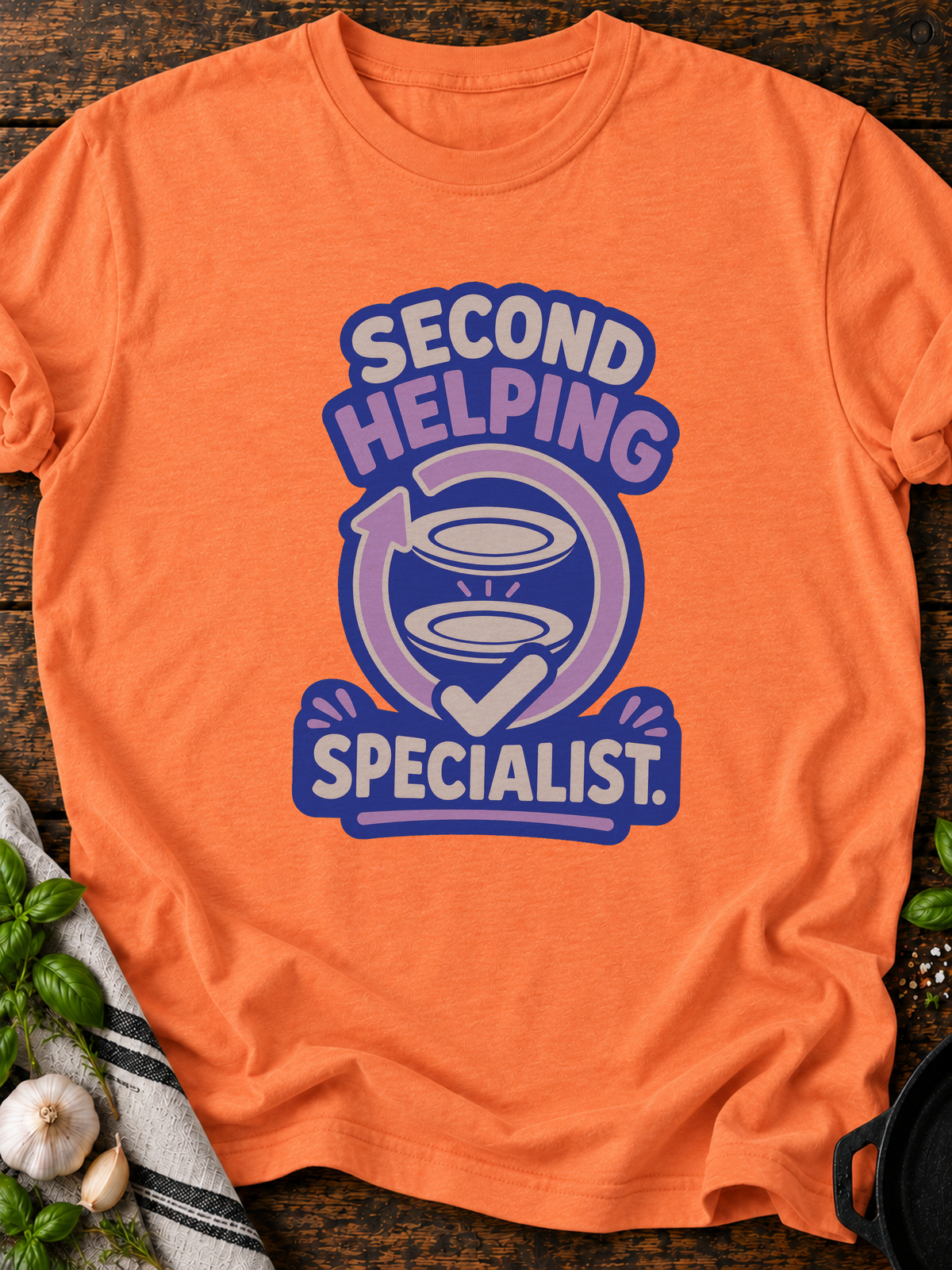 Second Helping T-Shirt - Heather Orange