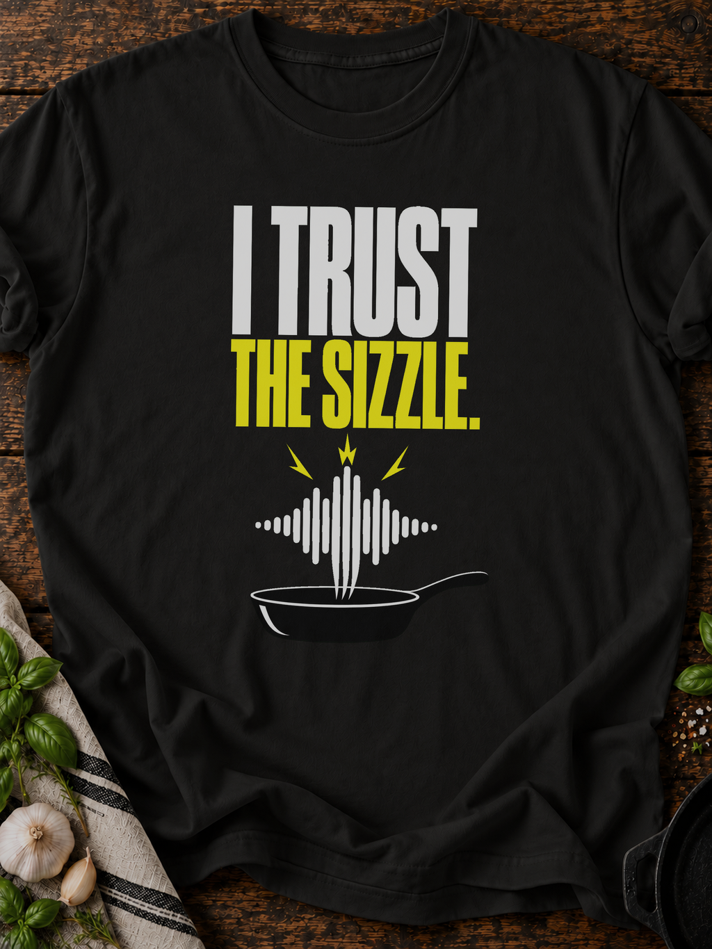 Trust Sizzle Waveform T-Shirt - Black