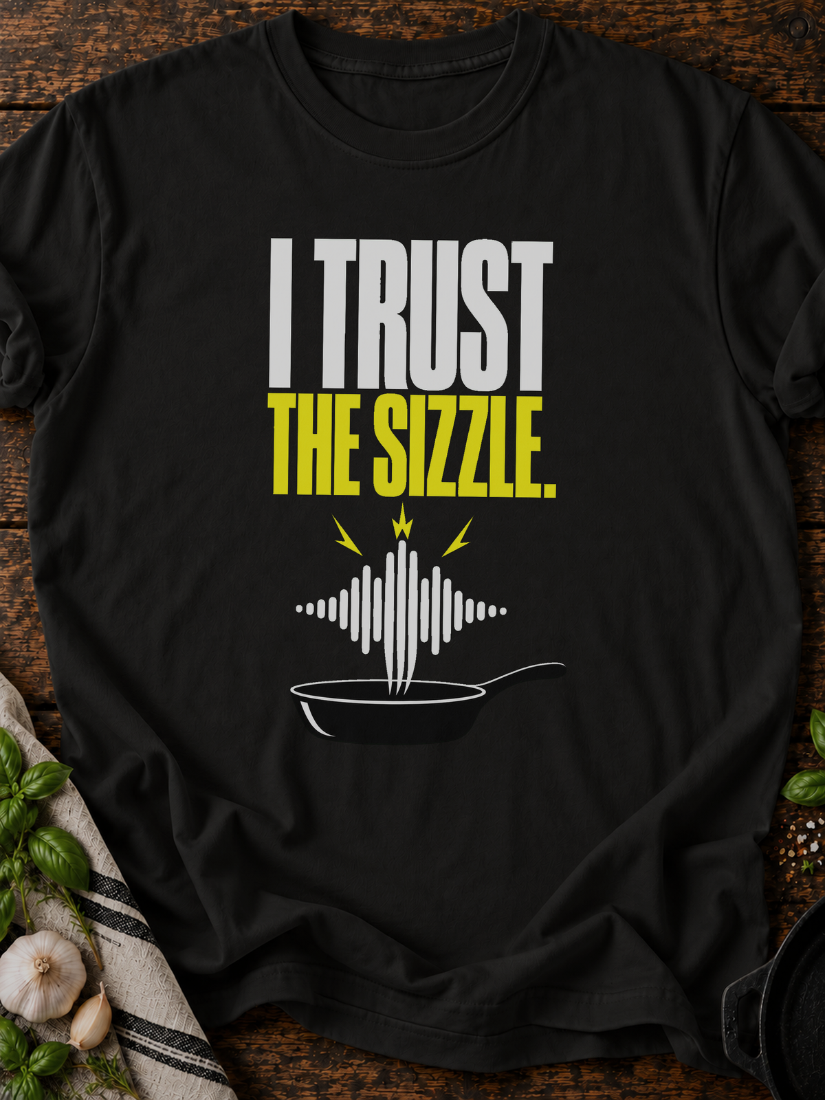 Trust Sizzle Waveform T-Shirt - Black