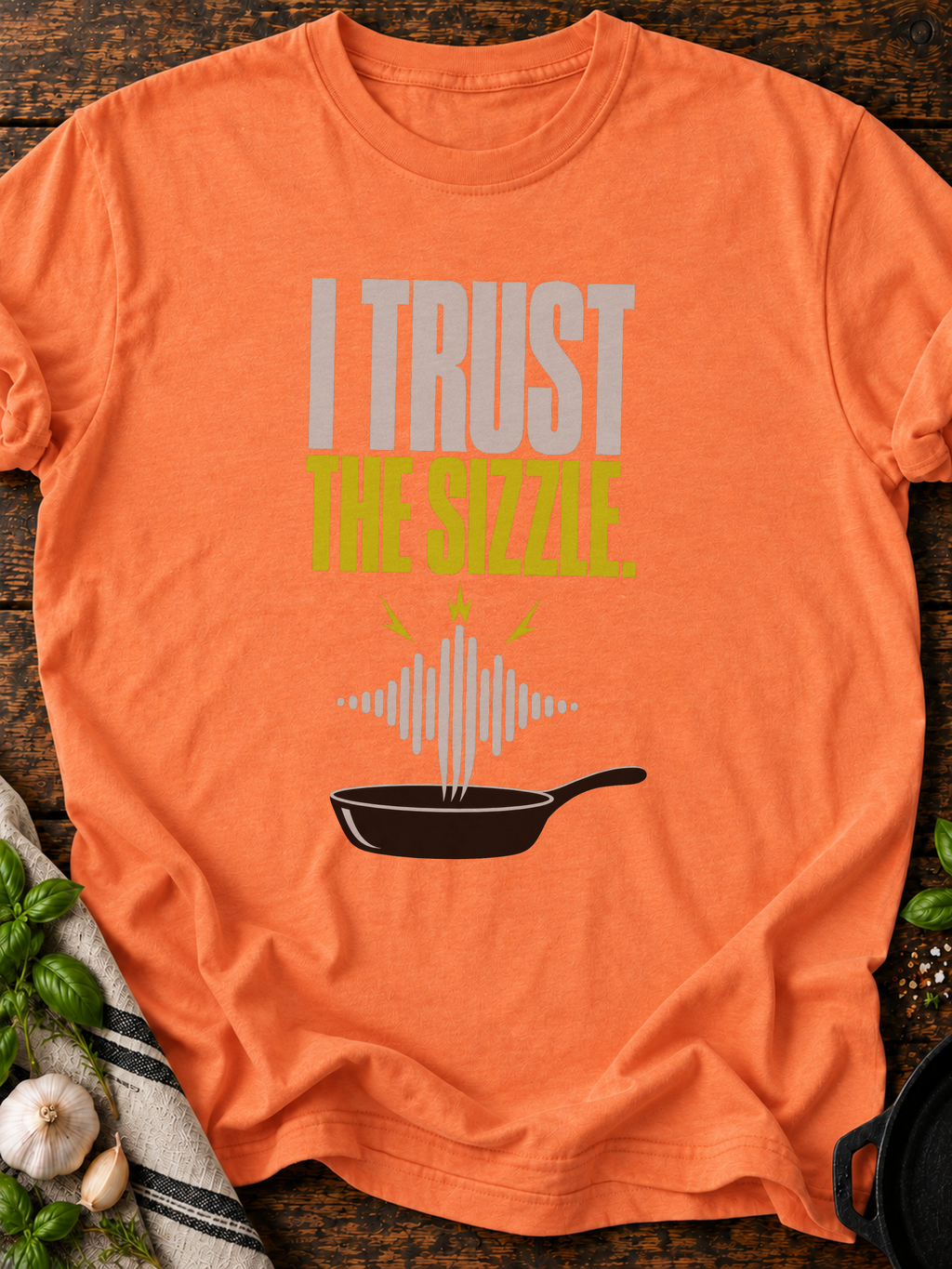 Trust Sizzle Waveform T-Shirt - Heather Orange