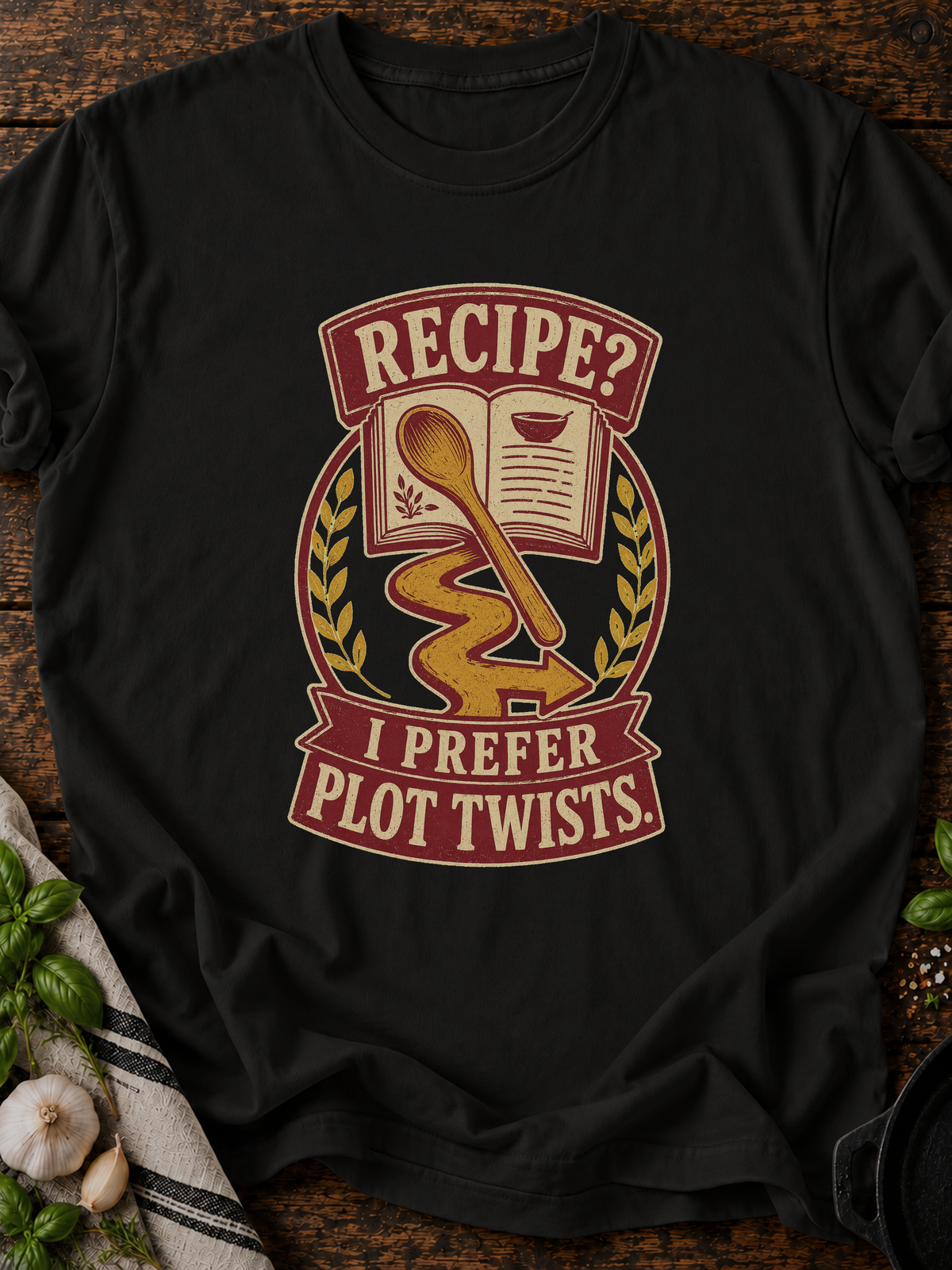 Recipe Plot Twists T-Shirt - Black