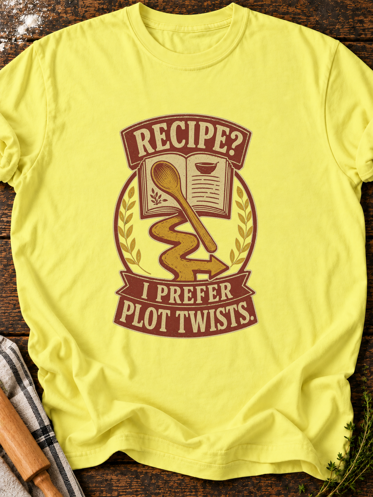 Recipe Plot Twists T-Shirt - Cornsilk