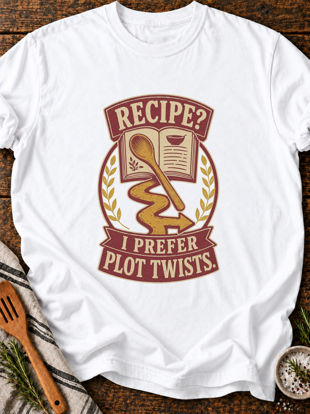 Recipe Plot Twists T-Shirt - White