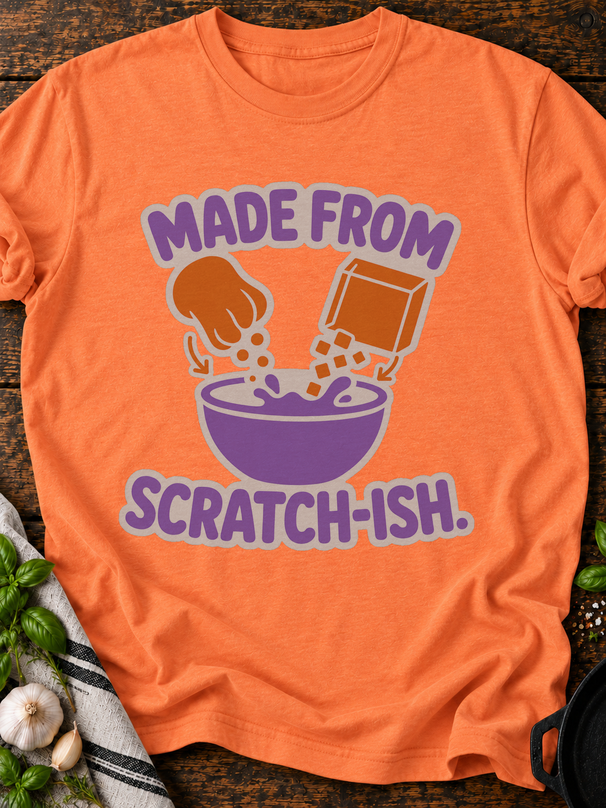 Scratch Ish T-Shirt - Heather Orange