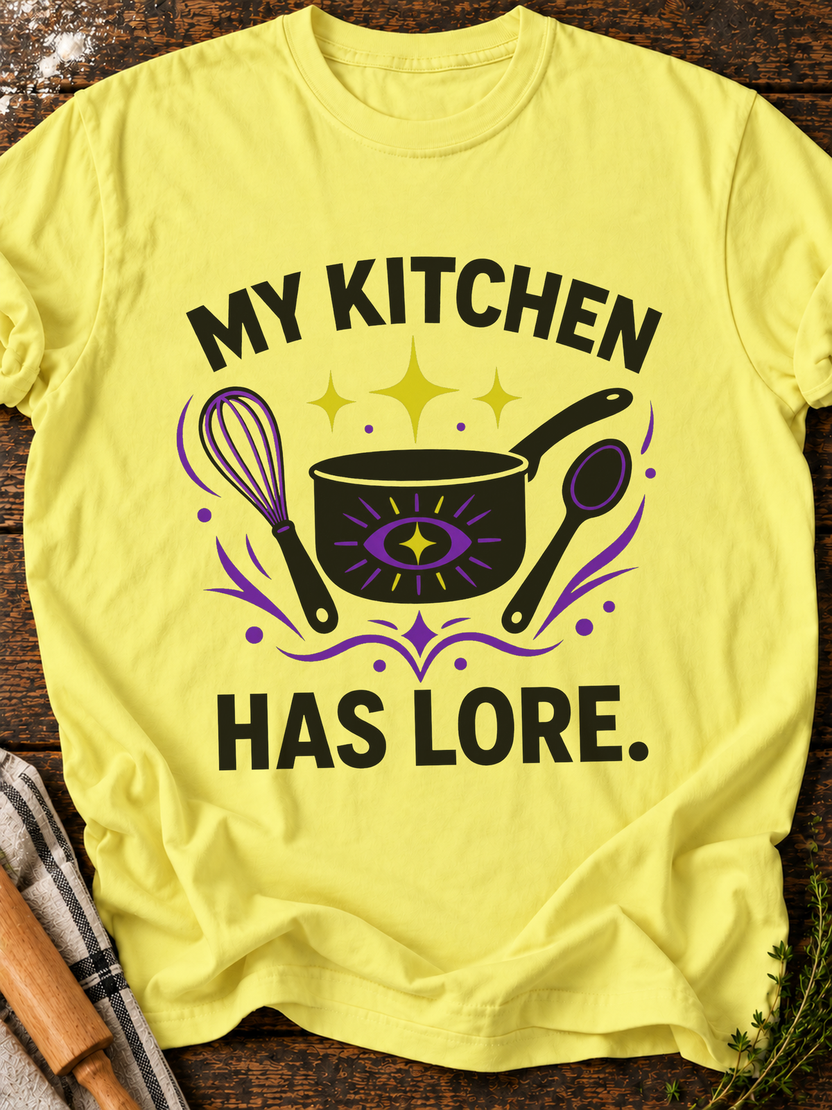 Kitchen Lore T-Shirt - Cornsilk