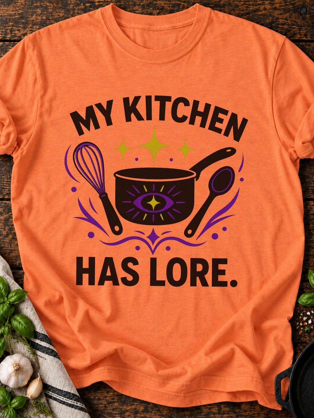 Kitchen Lore T-Shirt - Heather Orange