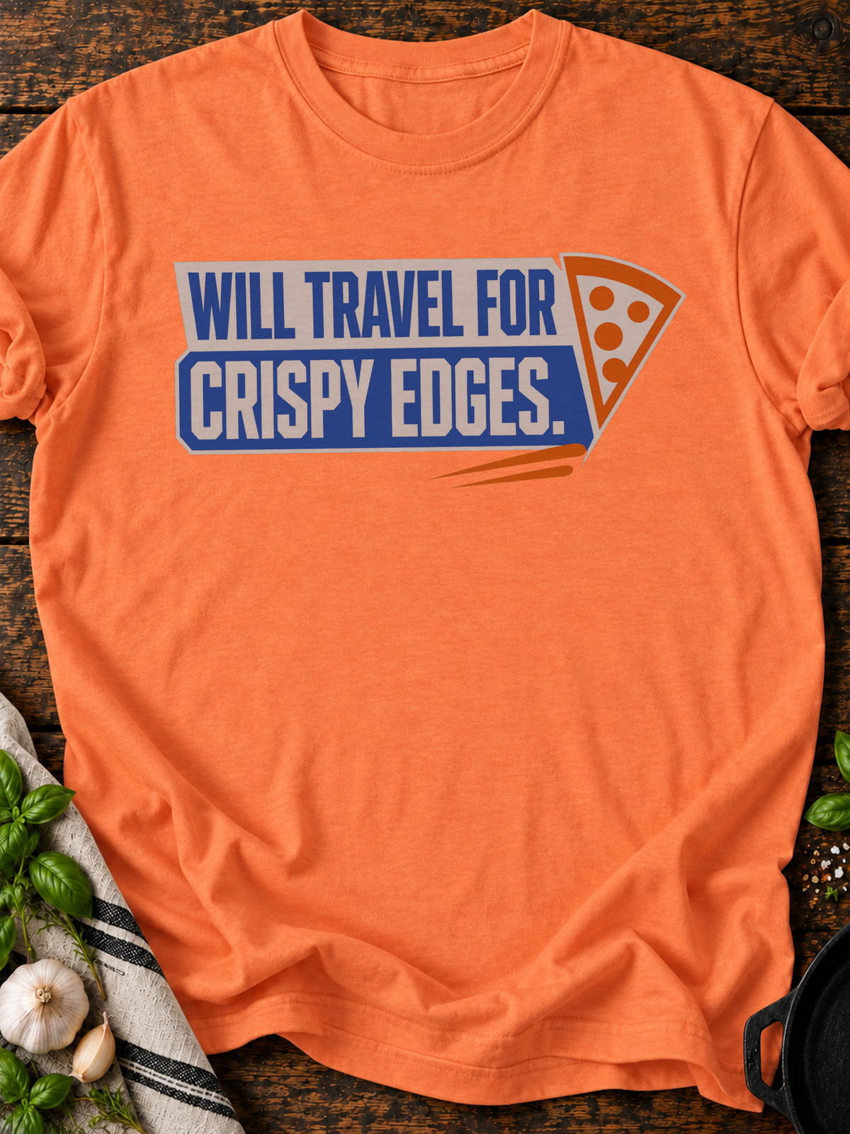 Travel Crispy T-Shirt - Heather Orange