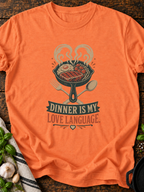 Dinner Love T-Shirt - Heather Orange