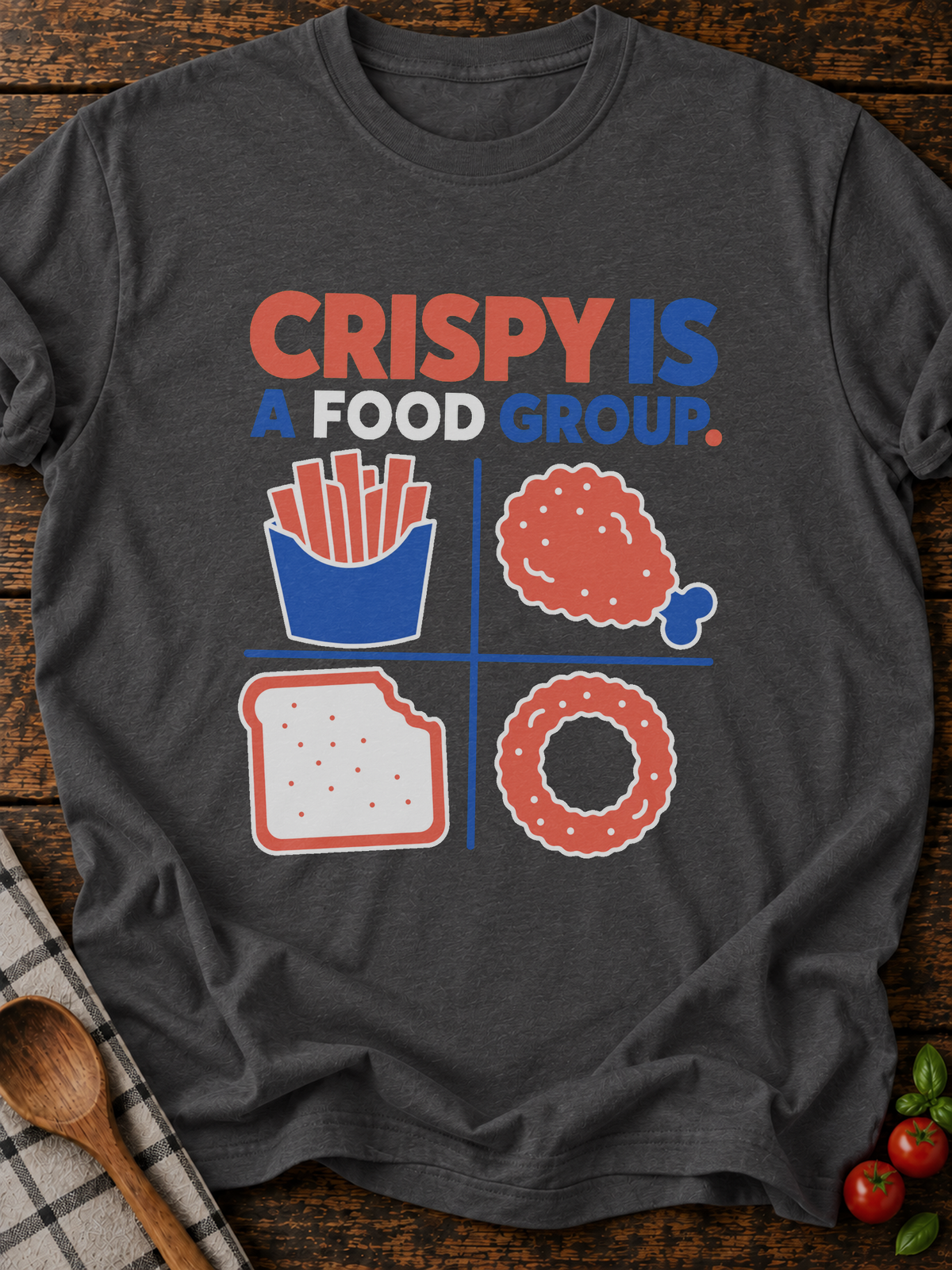 Crispy Food Group T-Shirt - Dark Heather