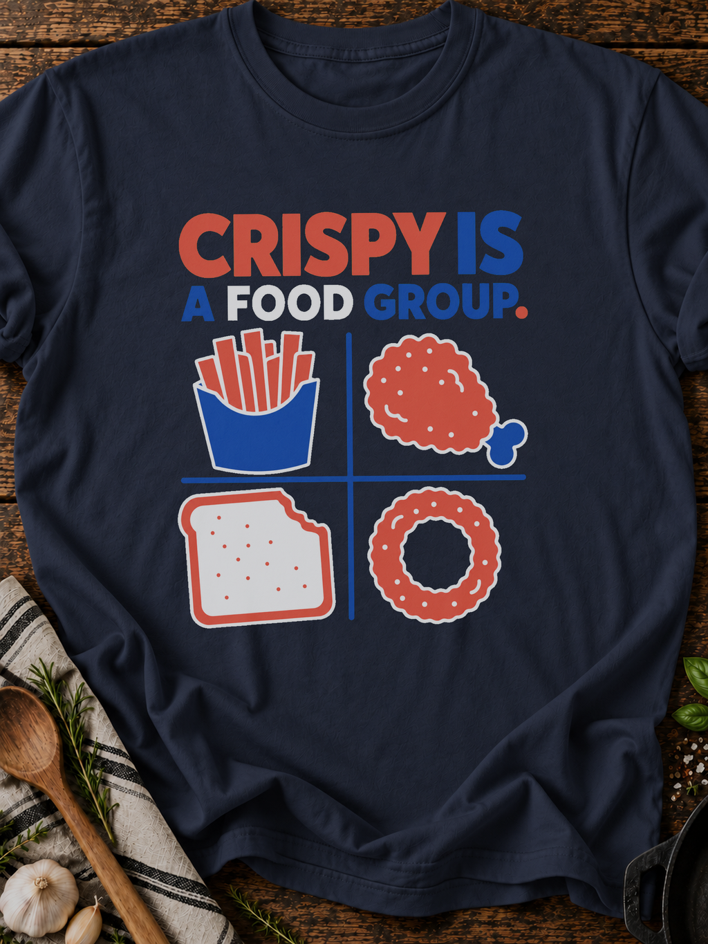 Crispy Food Group T-Shirt - Navy