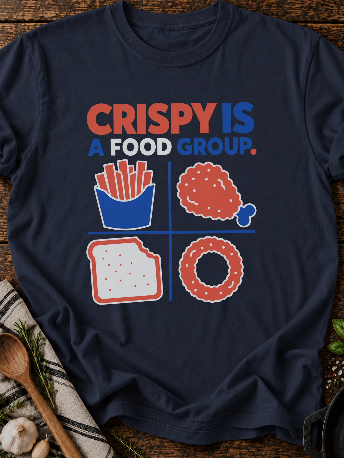 Crispy Food Group T-Shirt - Navy