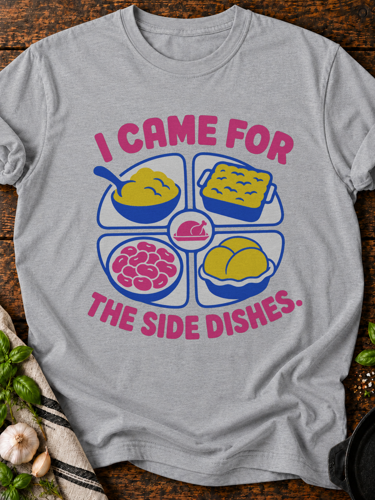 Side Dishes T-Shirt - Sport Grey