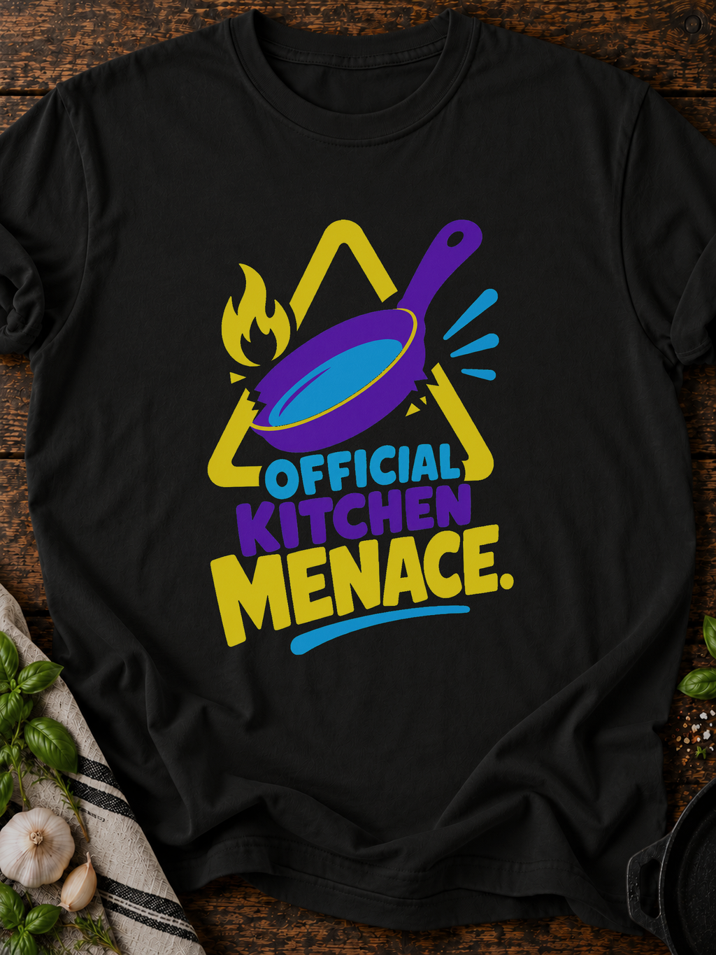 Kitchen Menace T-Shirt - Black