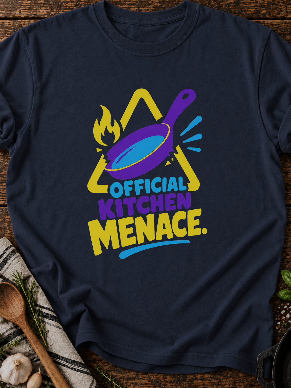 Kitchen Menace T-Shirt - Navy
