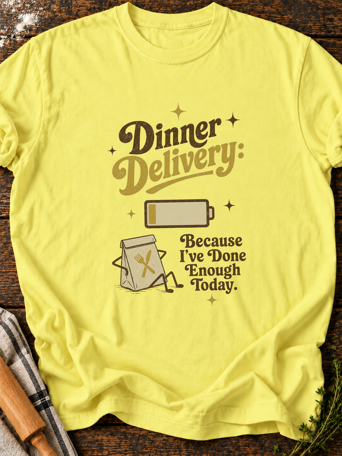 Done Enough Today T-Shirt - Cornsilk