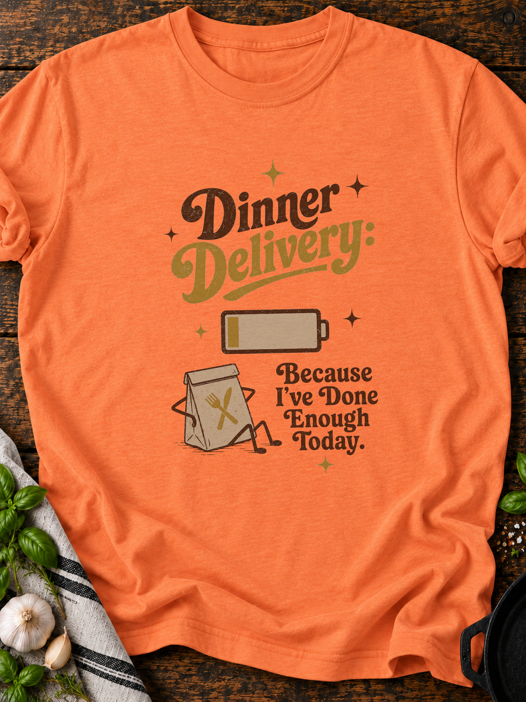 Done Enough Today T-Shirt - Heather Orange