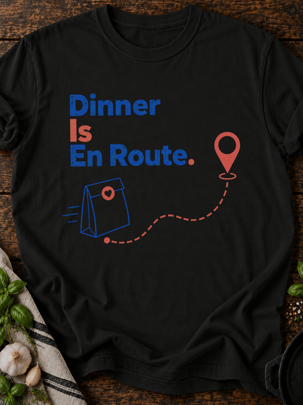Dinner En Route T-Shirt - Black
