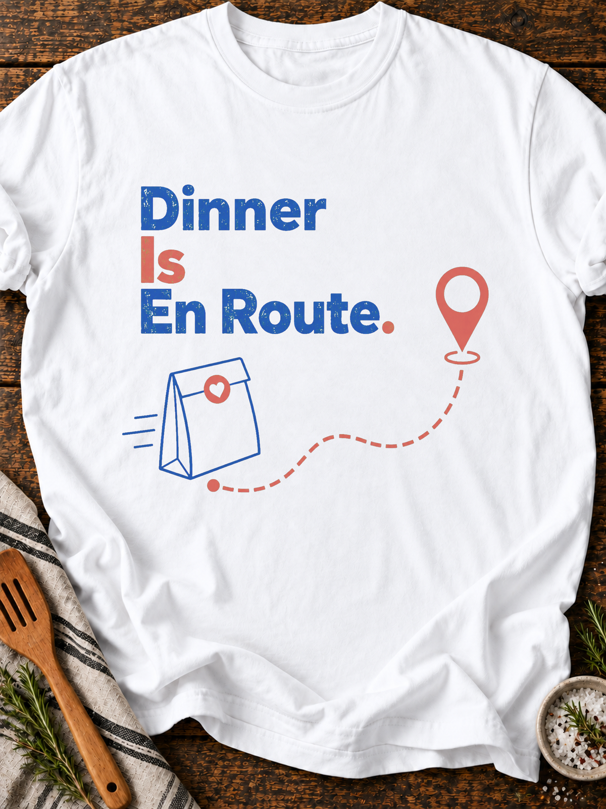 Dinner En Route T-Shirt - White