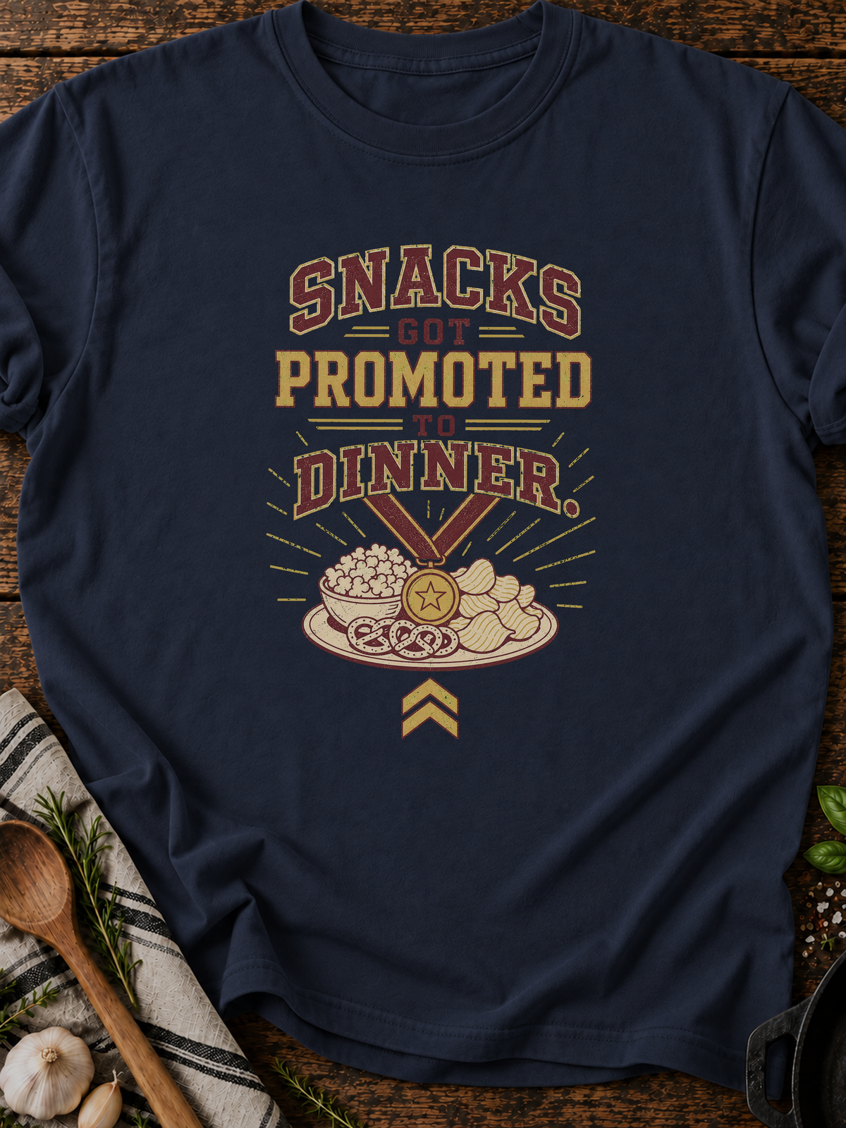 Snacks Promoted T-Shirt - Navy