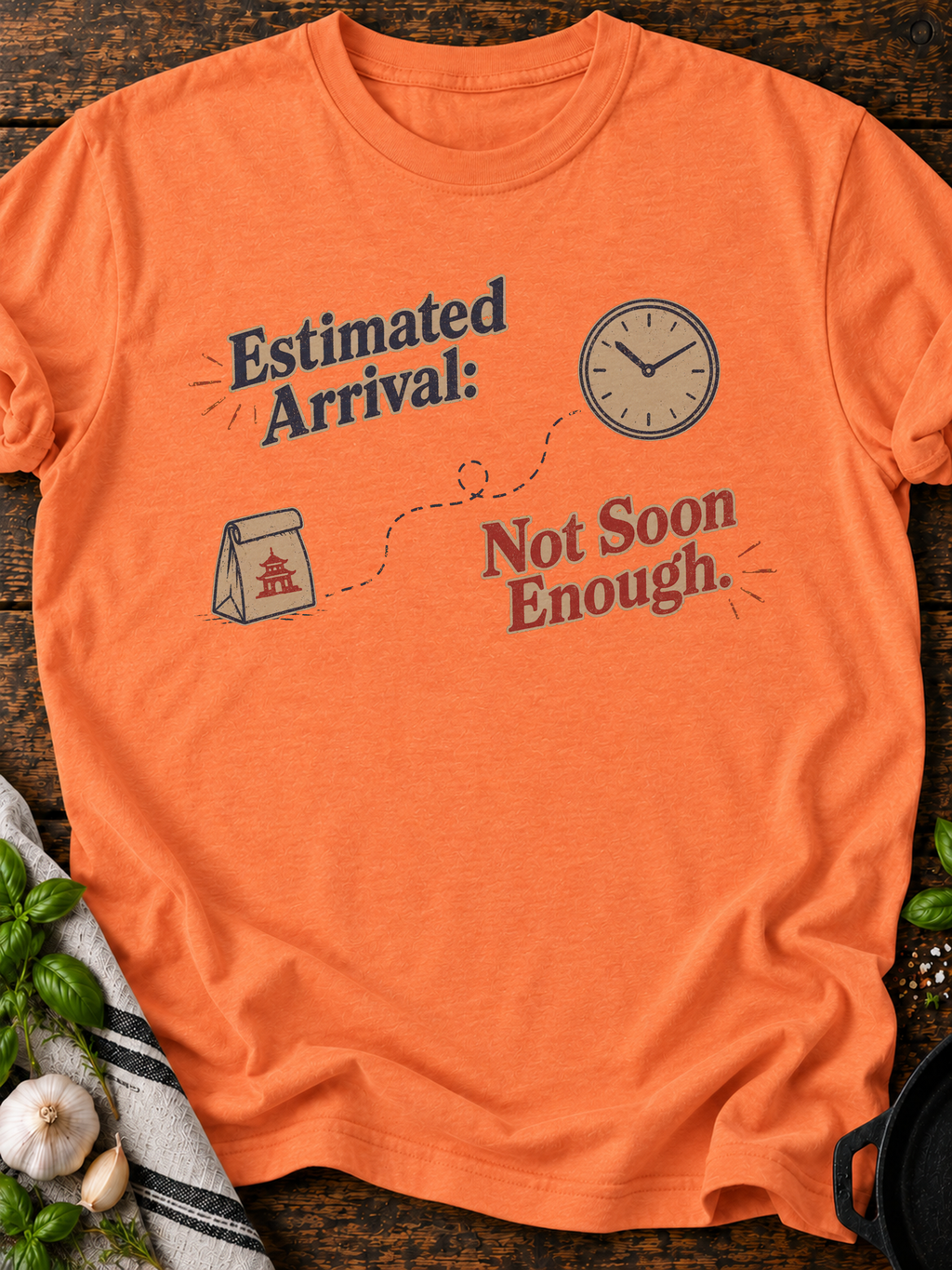 Estimated Arrival T-Shirt - Heather Orange