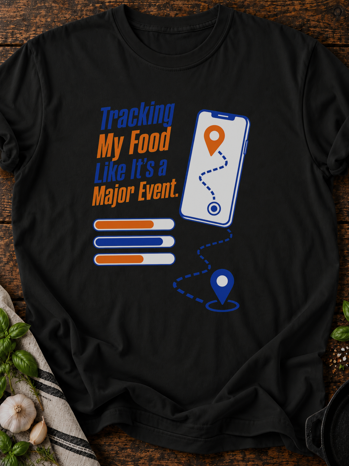 Tracking Food T-Shirt - Black