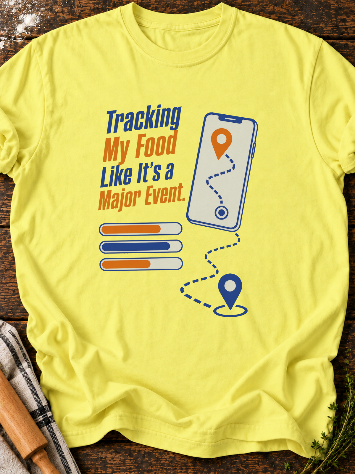 Tracking Food T-Shirt - Cornsilk