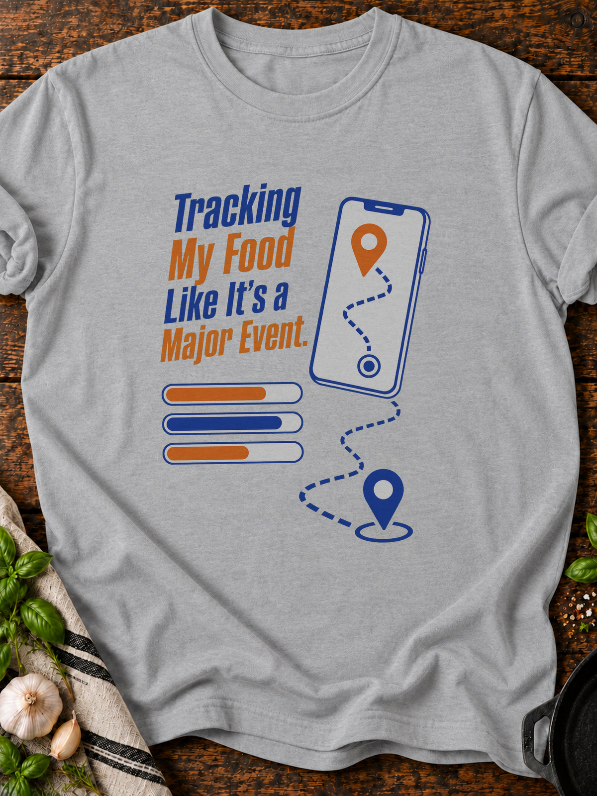 Tracking Food T-Shirt - Sport Grey