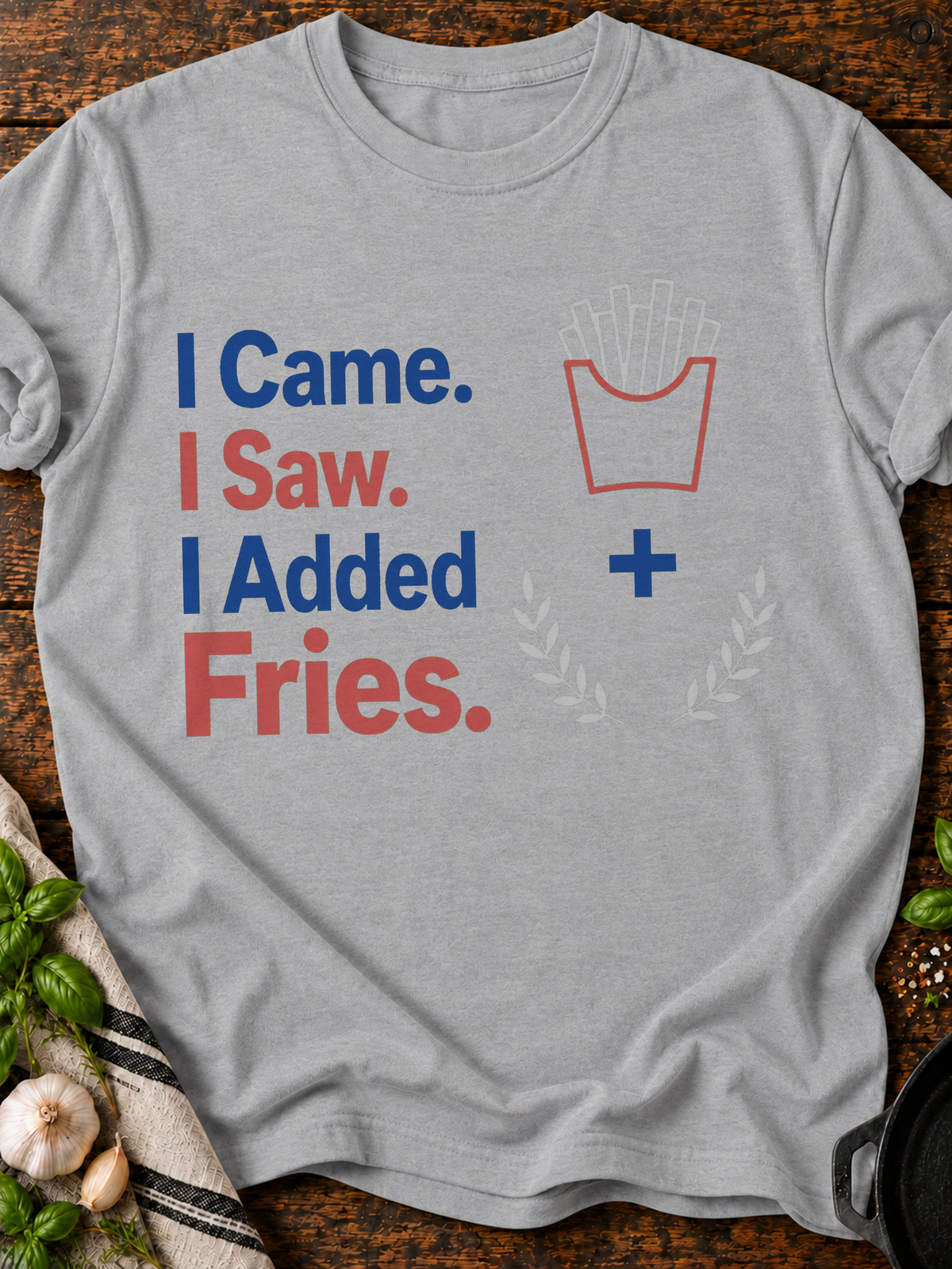 Added Fries T-Shirt - Sport Grey
