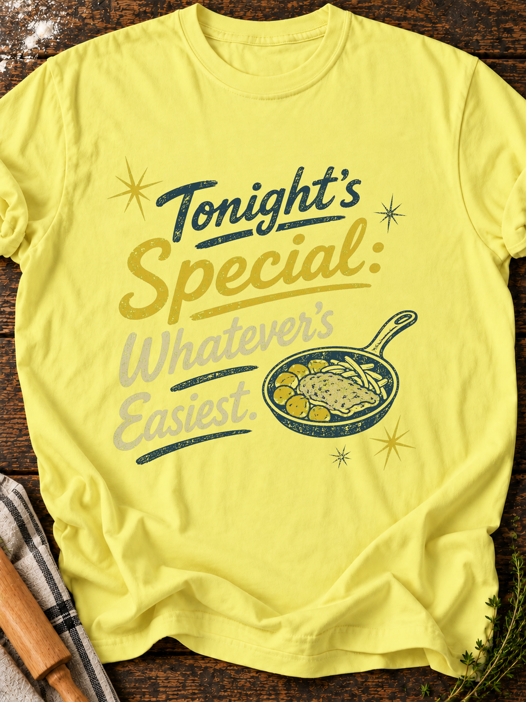 Whatevers Easiest T-Shirt - Cornsilk