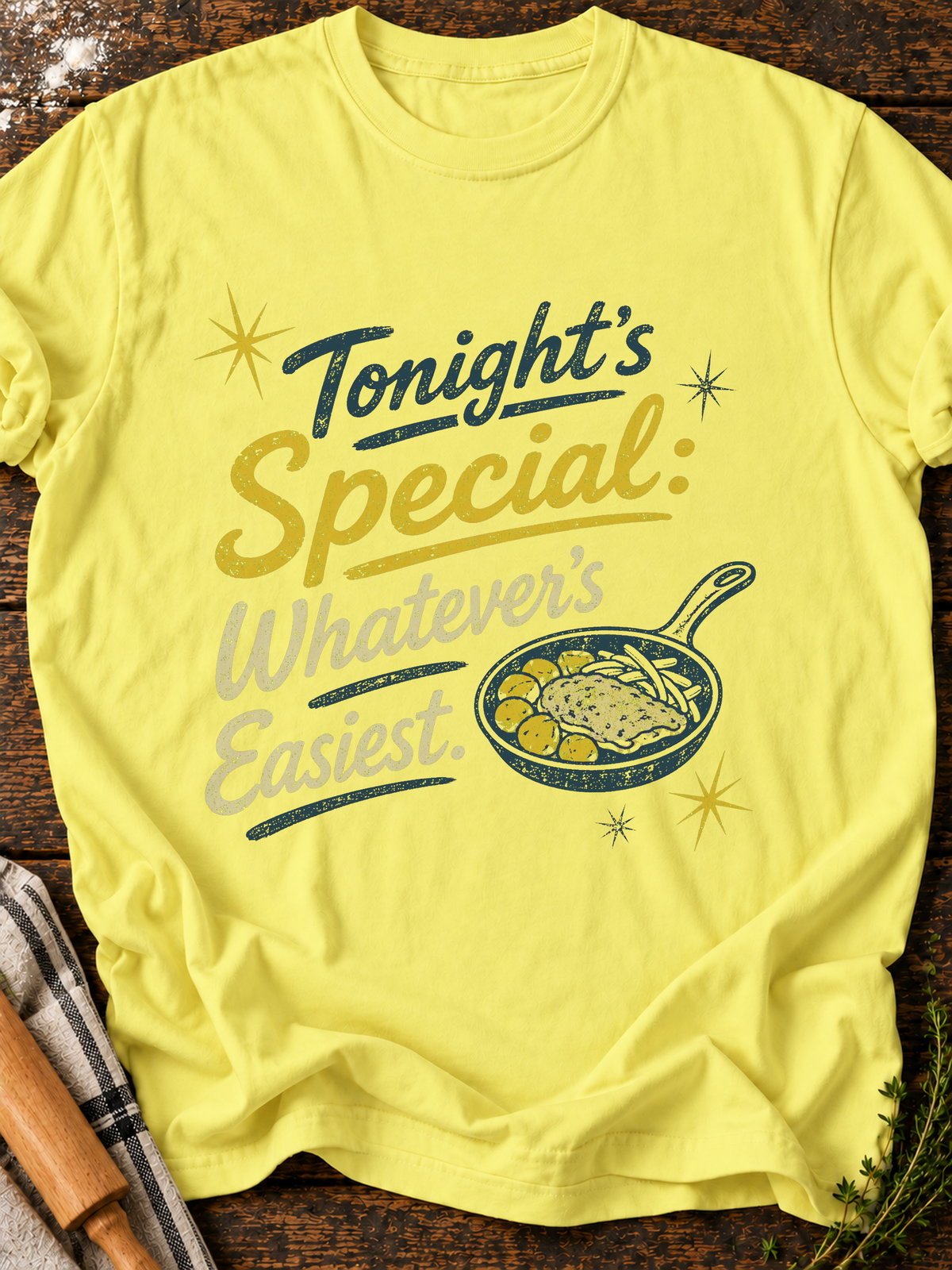 Whatevers Easiest T-Shirt - Cornsilk
